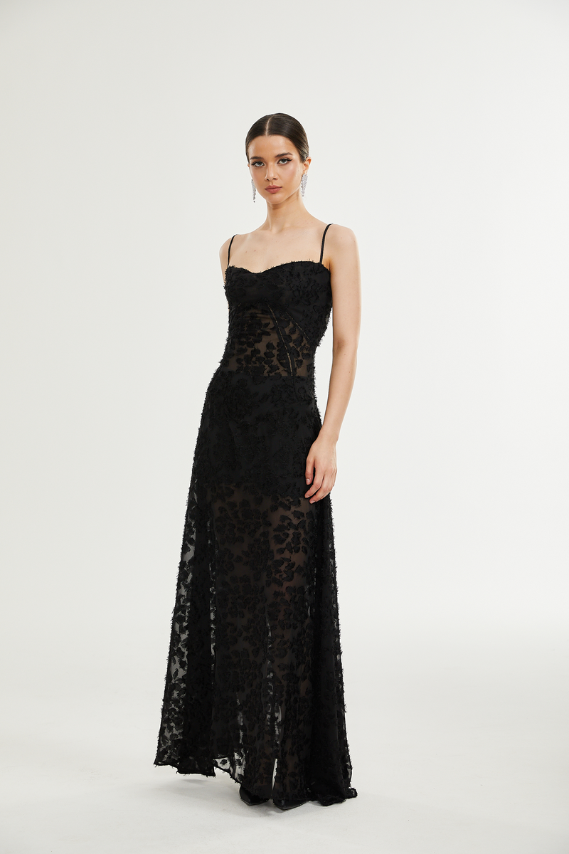 Exquisite And Elegant Lace Floral Patchwork Maxi Dress main image 1