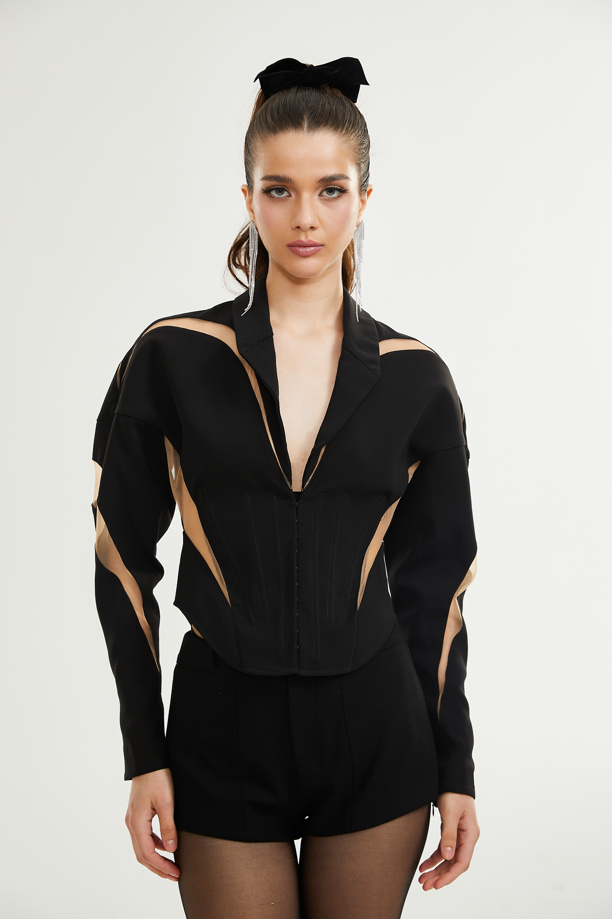 Chicca panelled corset jacket