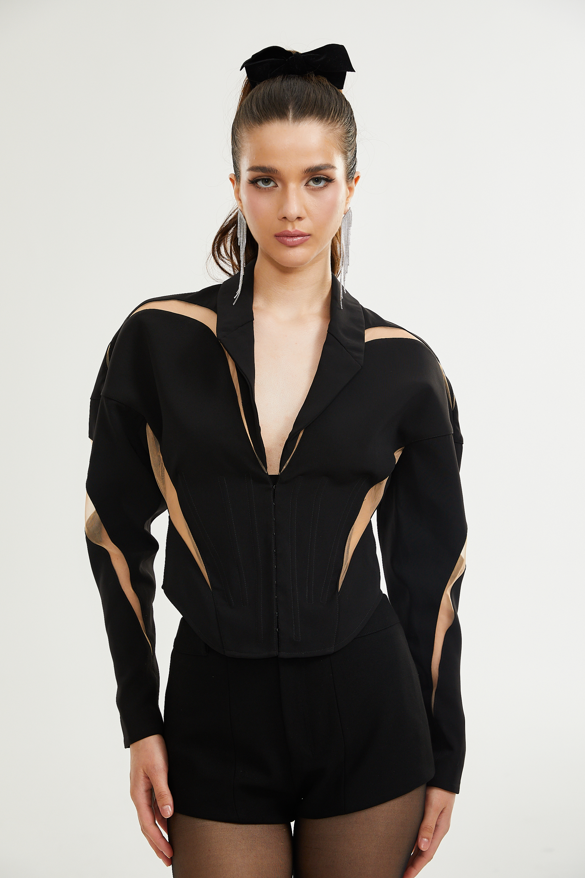 Chicca panelled corset jacket