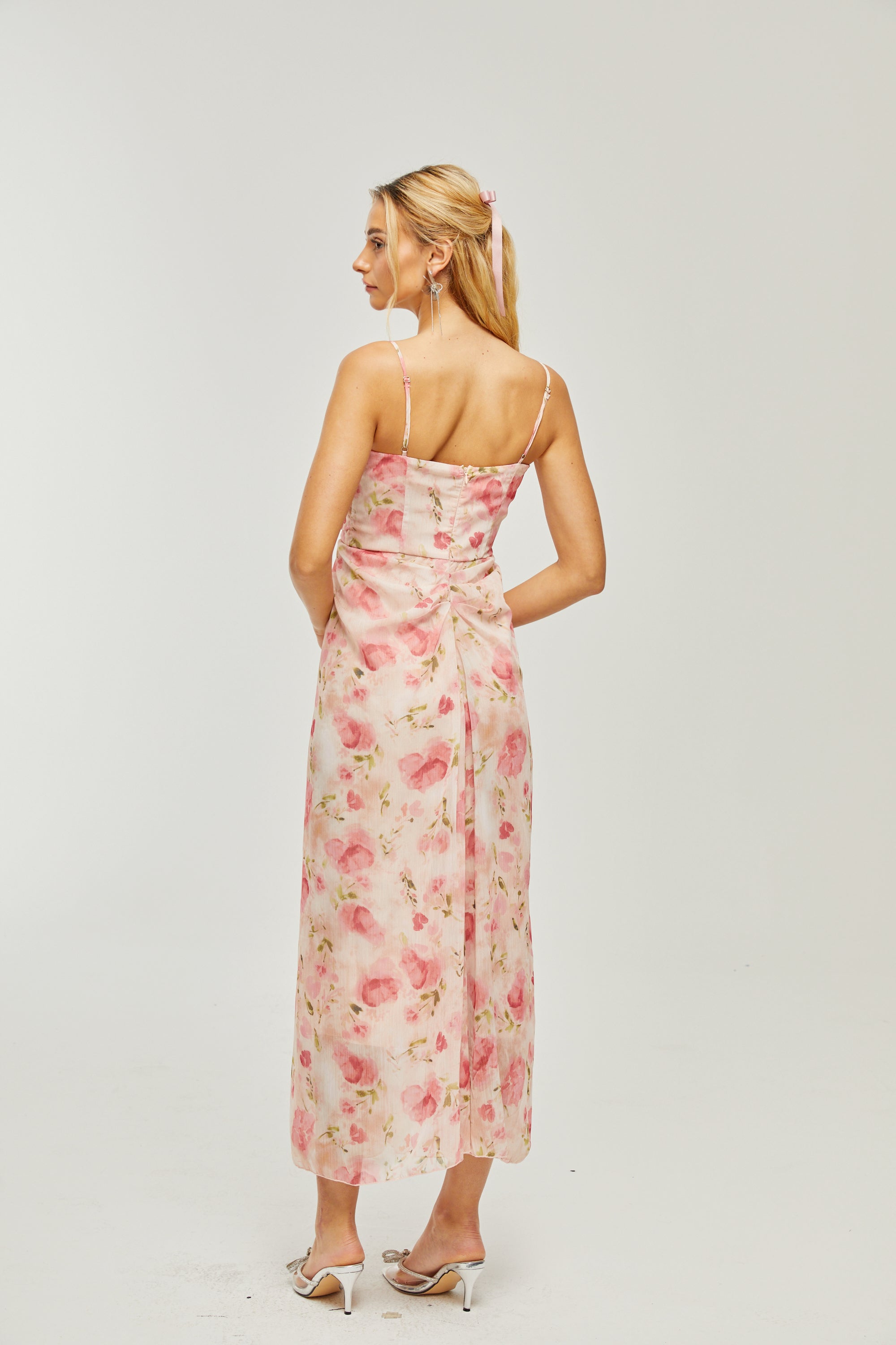 Sylvie floral-print midi dress