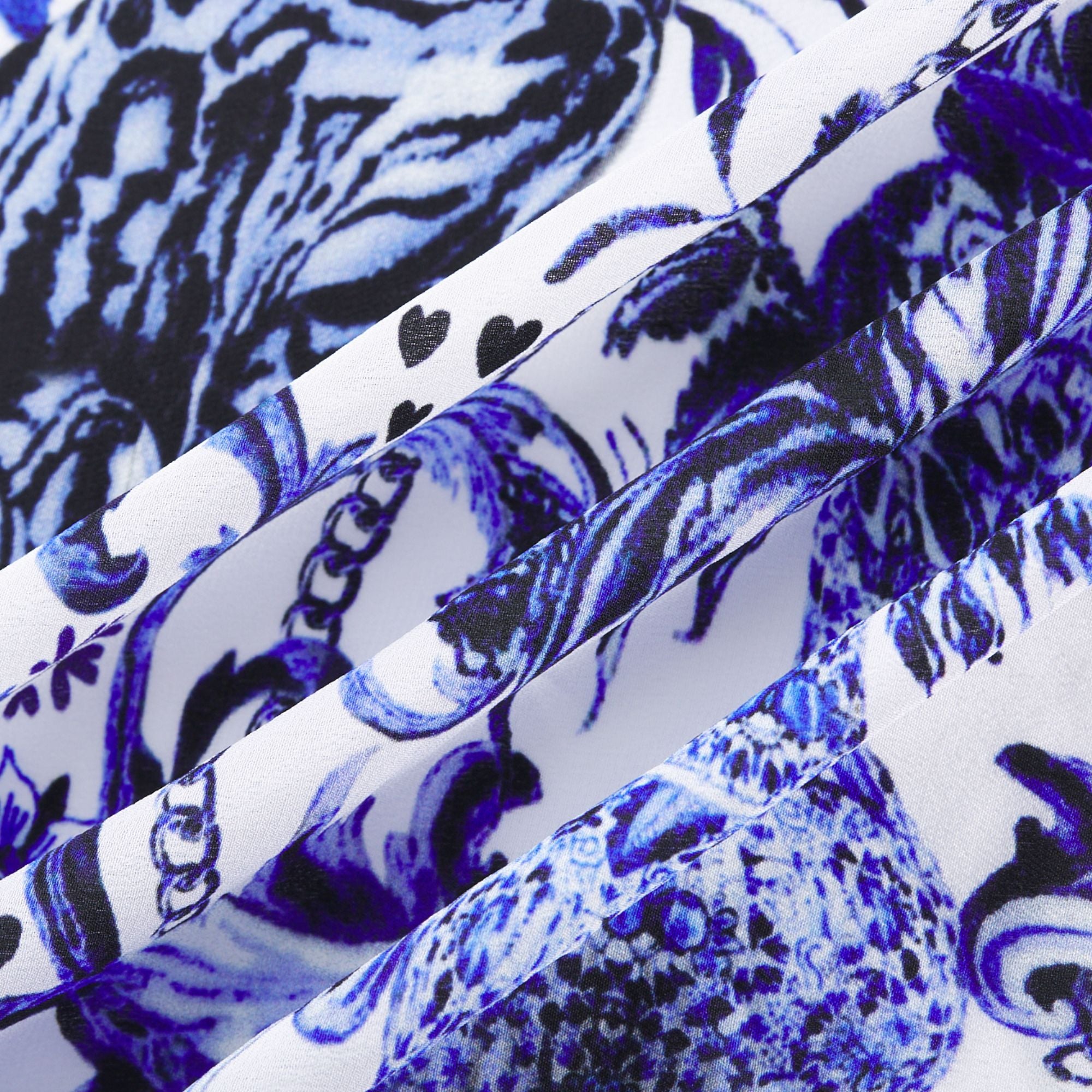 Rosalee pattern-print lace-detail maxi dress