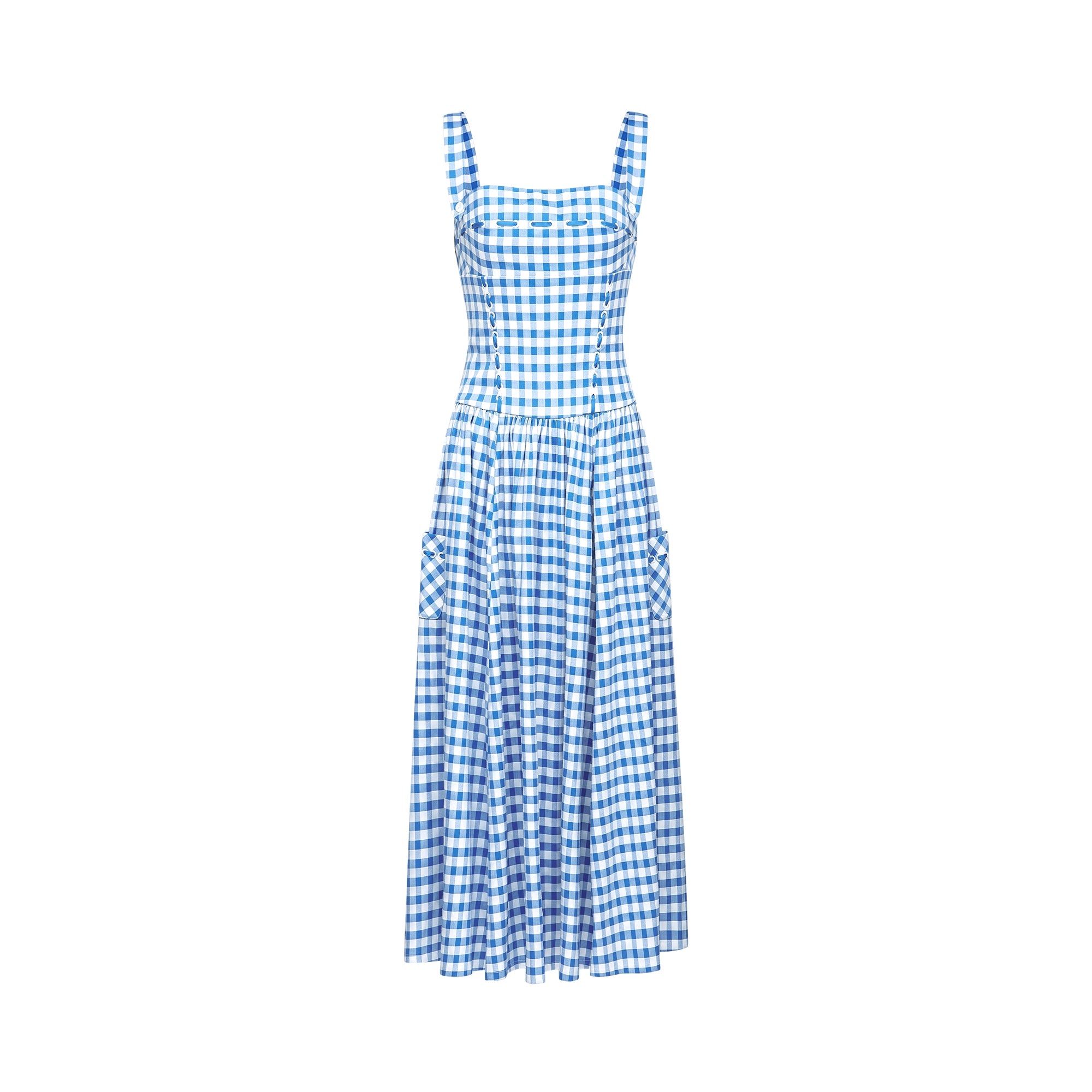 Diane gingham midi dress