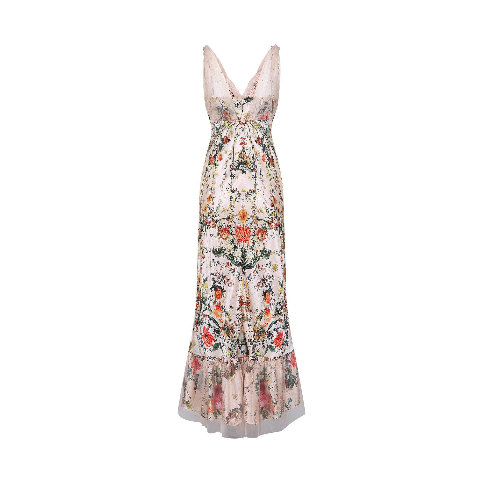 Solada embellished floral-print maxi dress