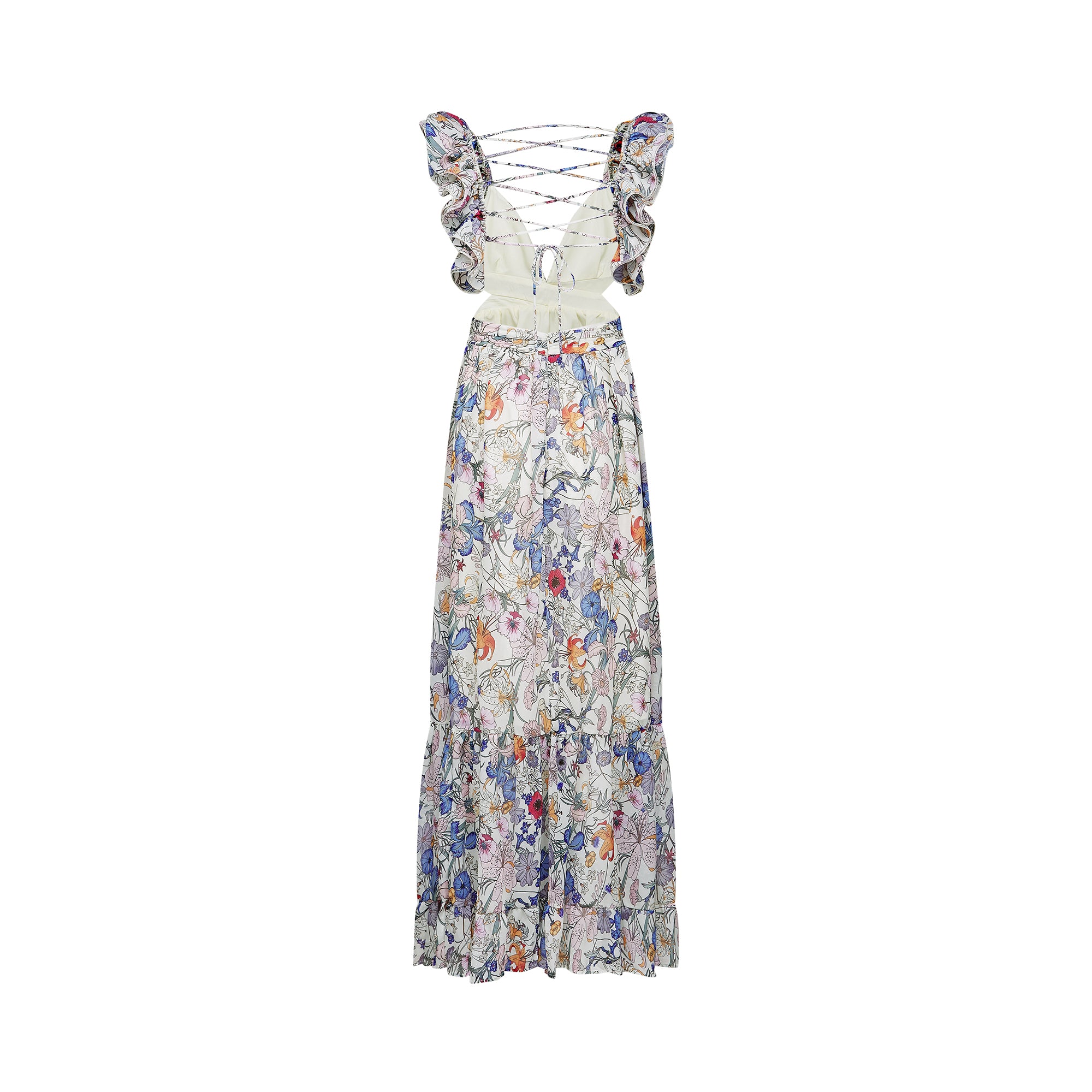 Rosalie floral-print scoop-back maxi dress