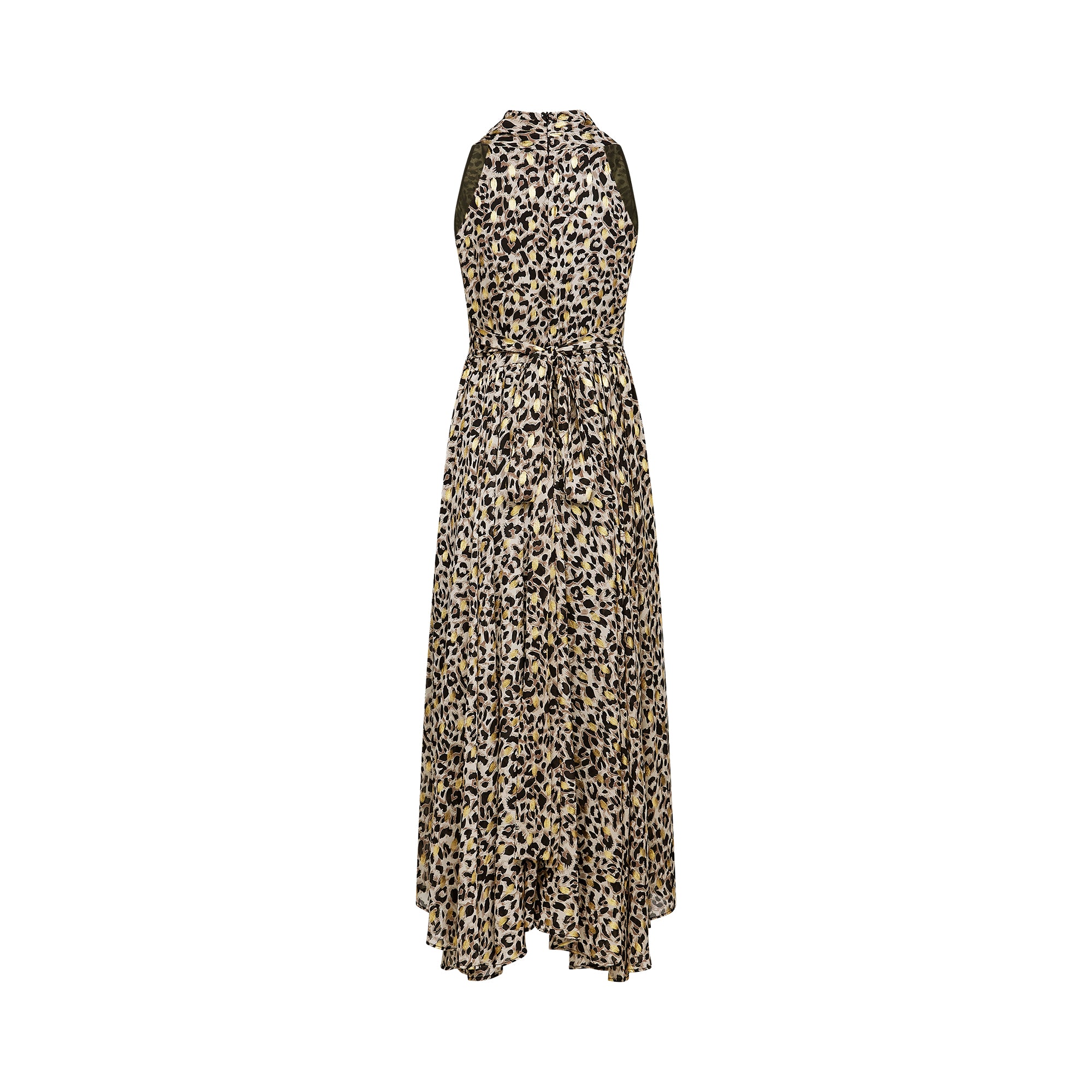 Angélique V-neck leopard-print midi dress