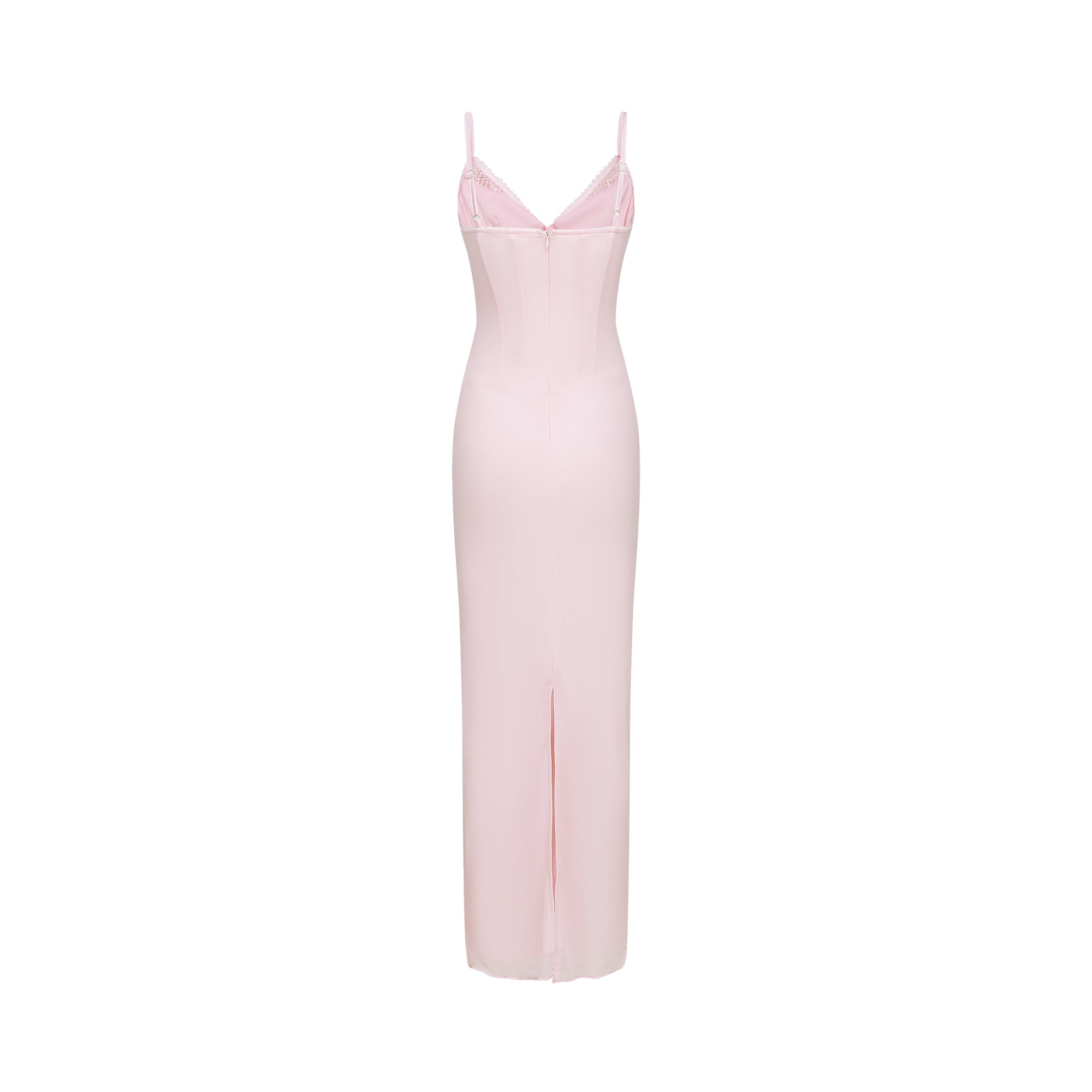 Sylvie pink tulle corset maxi dress