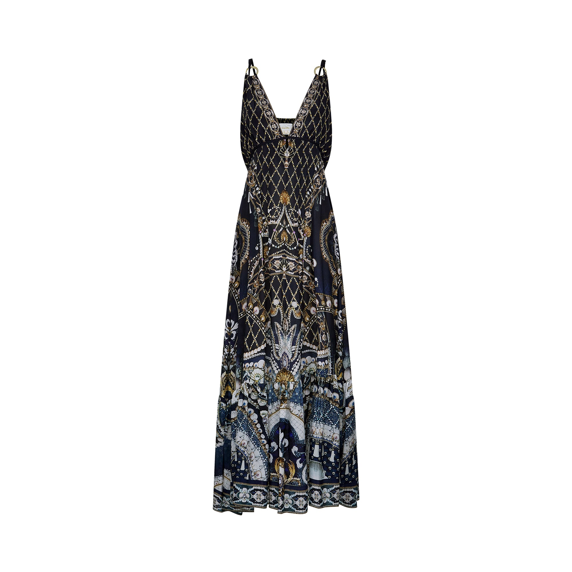 Gabriella graphic-print maxi dress