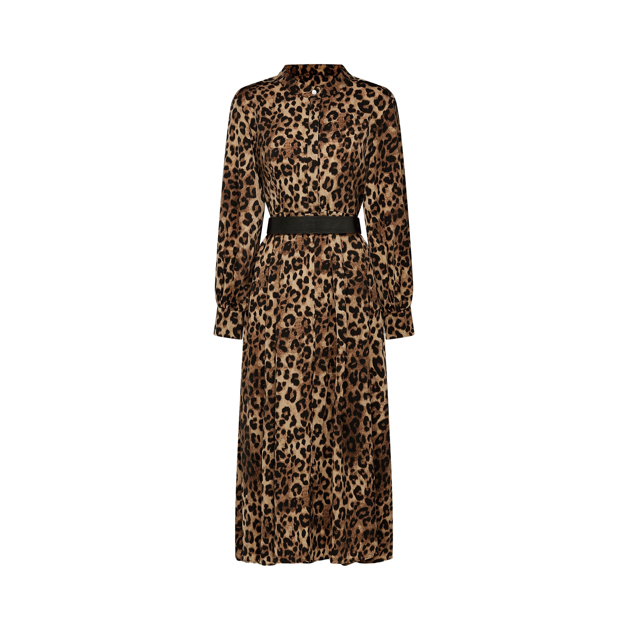 Geneviève leopard-print midi dress