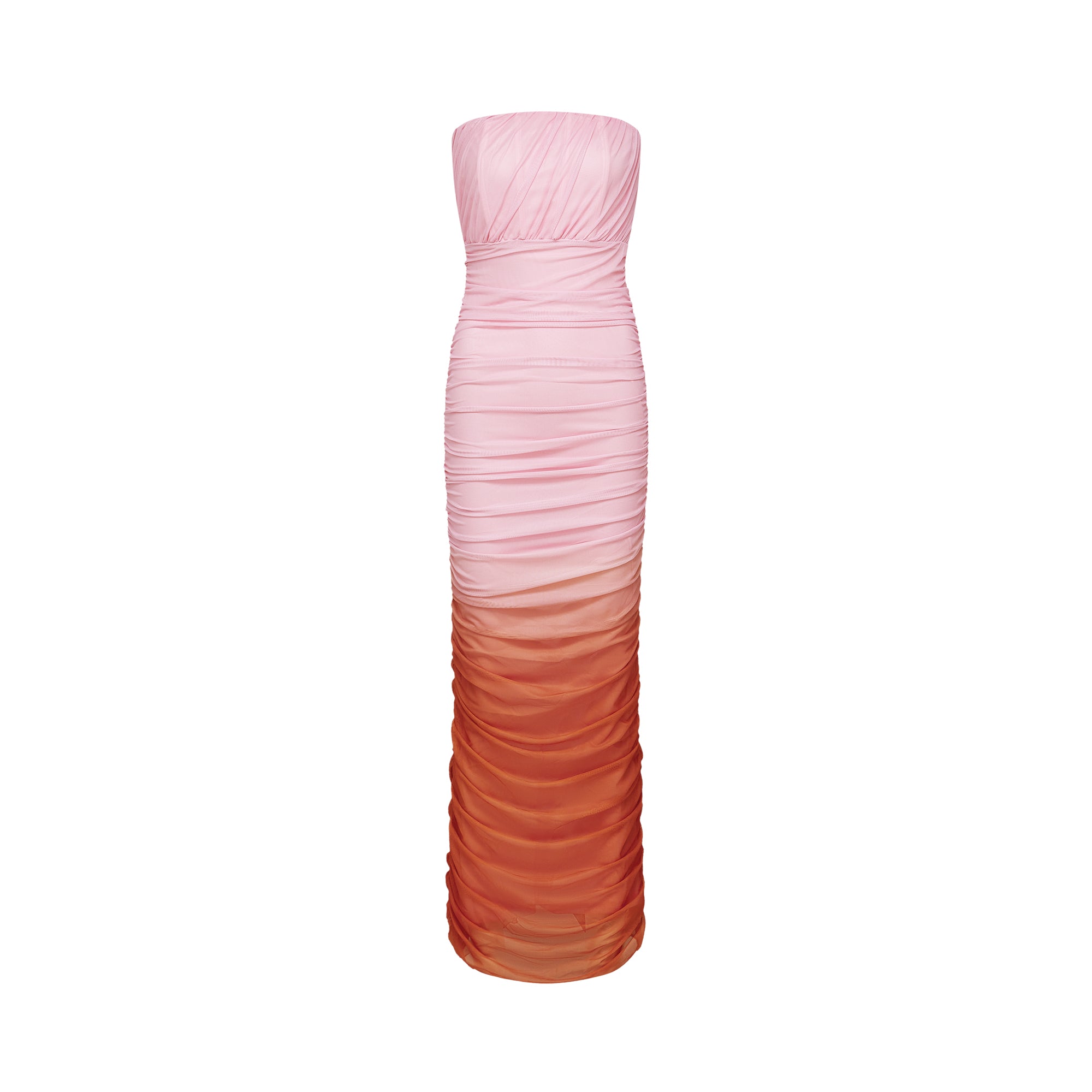 Marjolaine gradient pleated midi dress