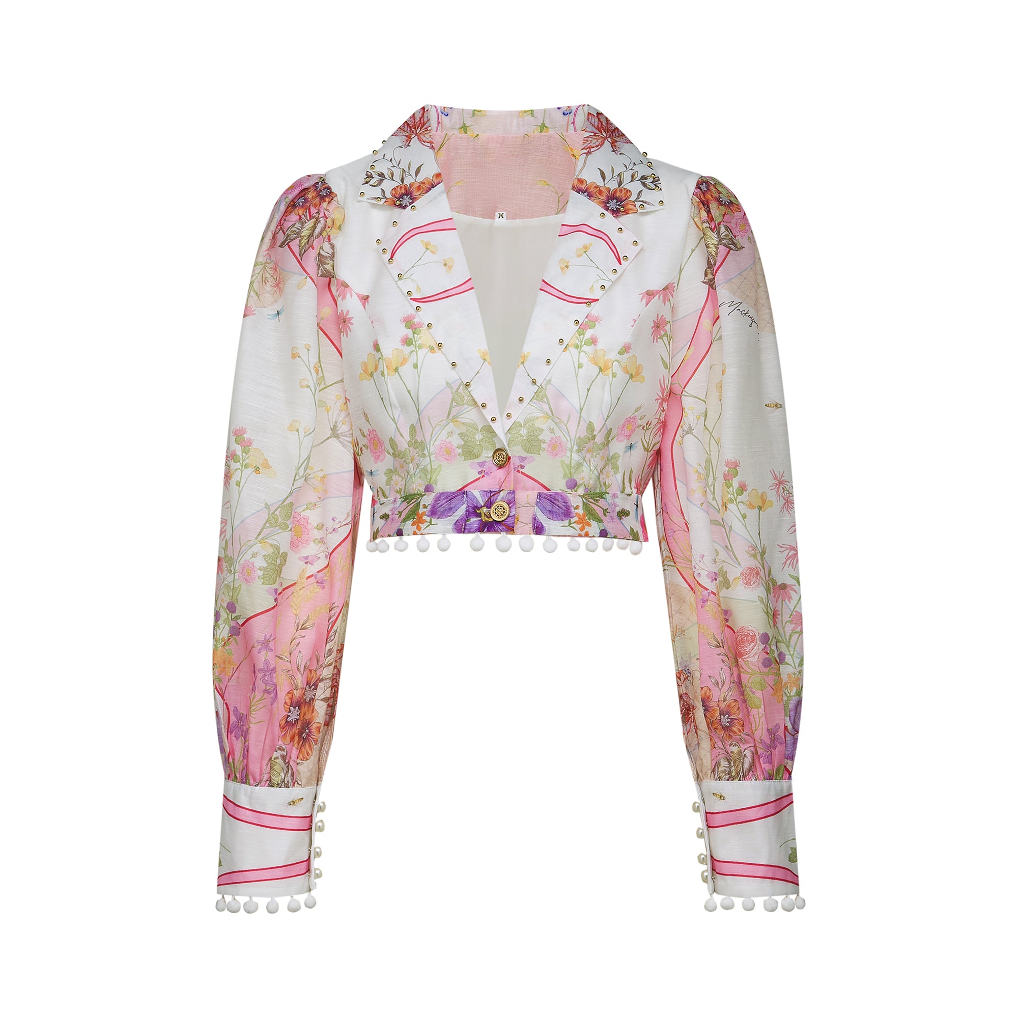 Paulette floral-print shirt & skirt matching set