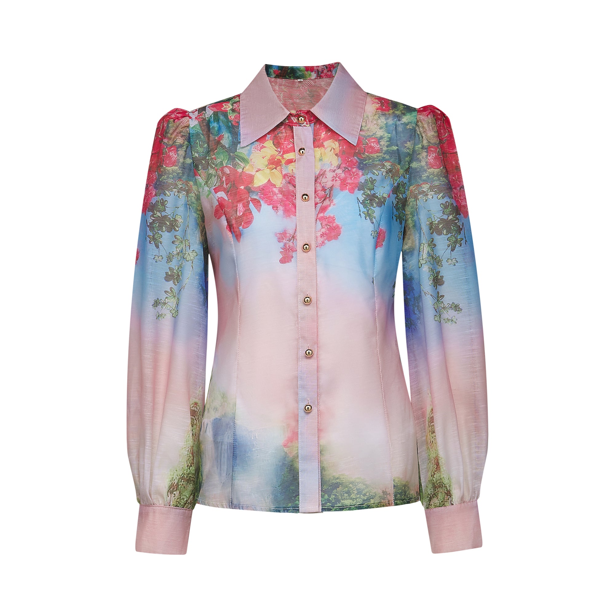 Marcella floral-print shirt & skirt matching set