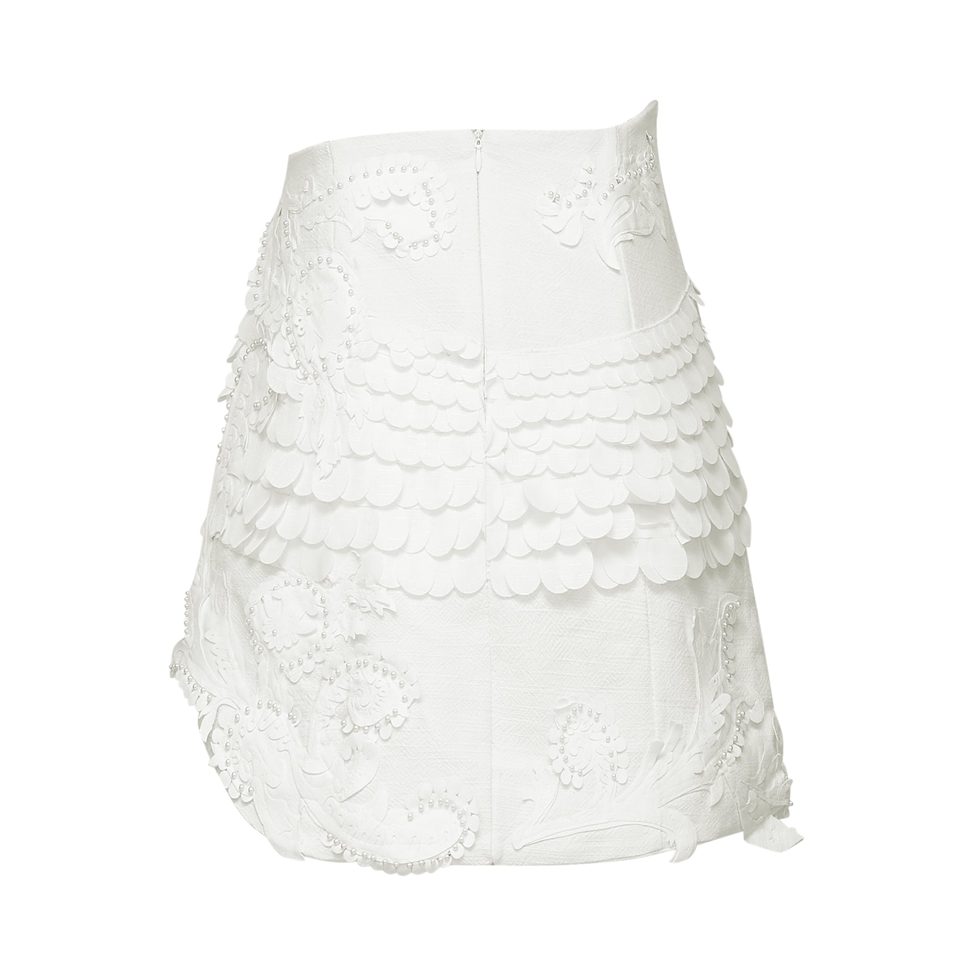 Isabeau lace embroidered shirt & skirt matching set