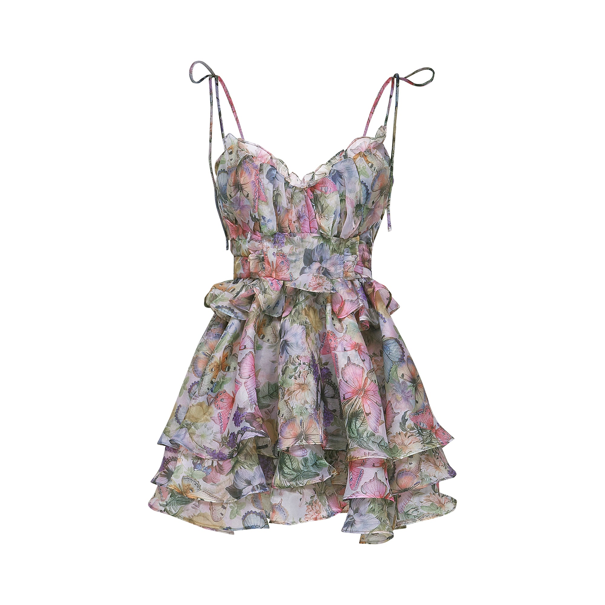 Juliette floral print pleated mini dress