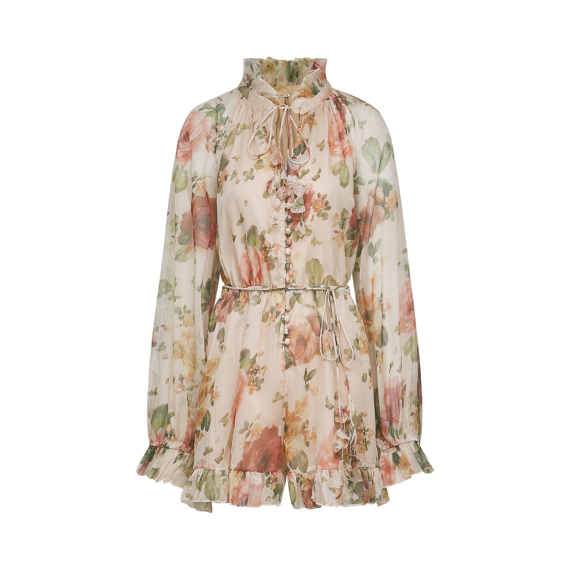 Tilda floral-print gathered mini dress