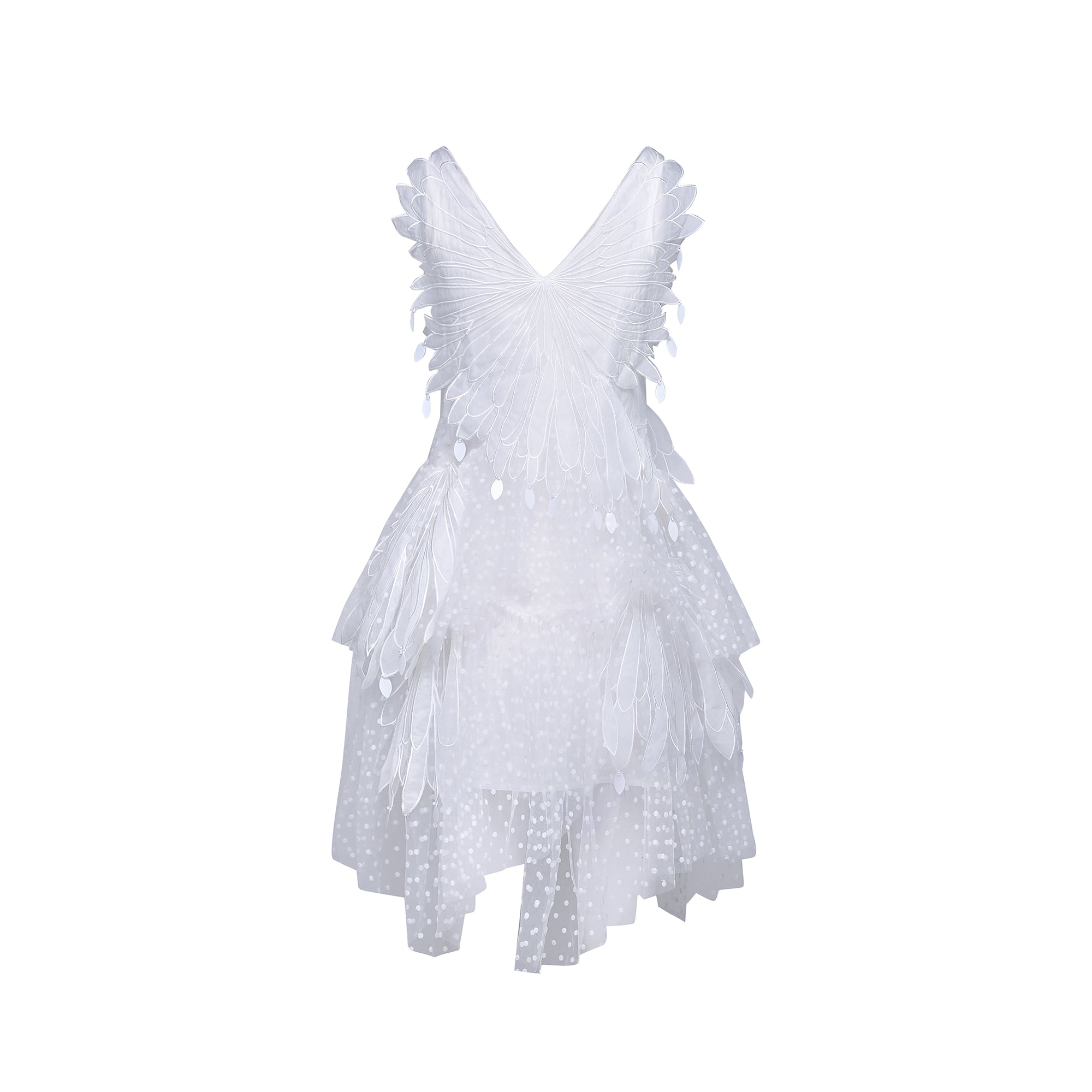 Françoise feather-embellished pleated mini dress