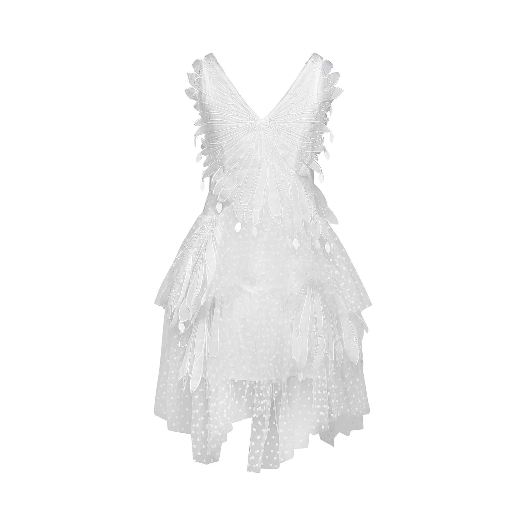 Françoise feather-embellished pleated mini dress