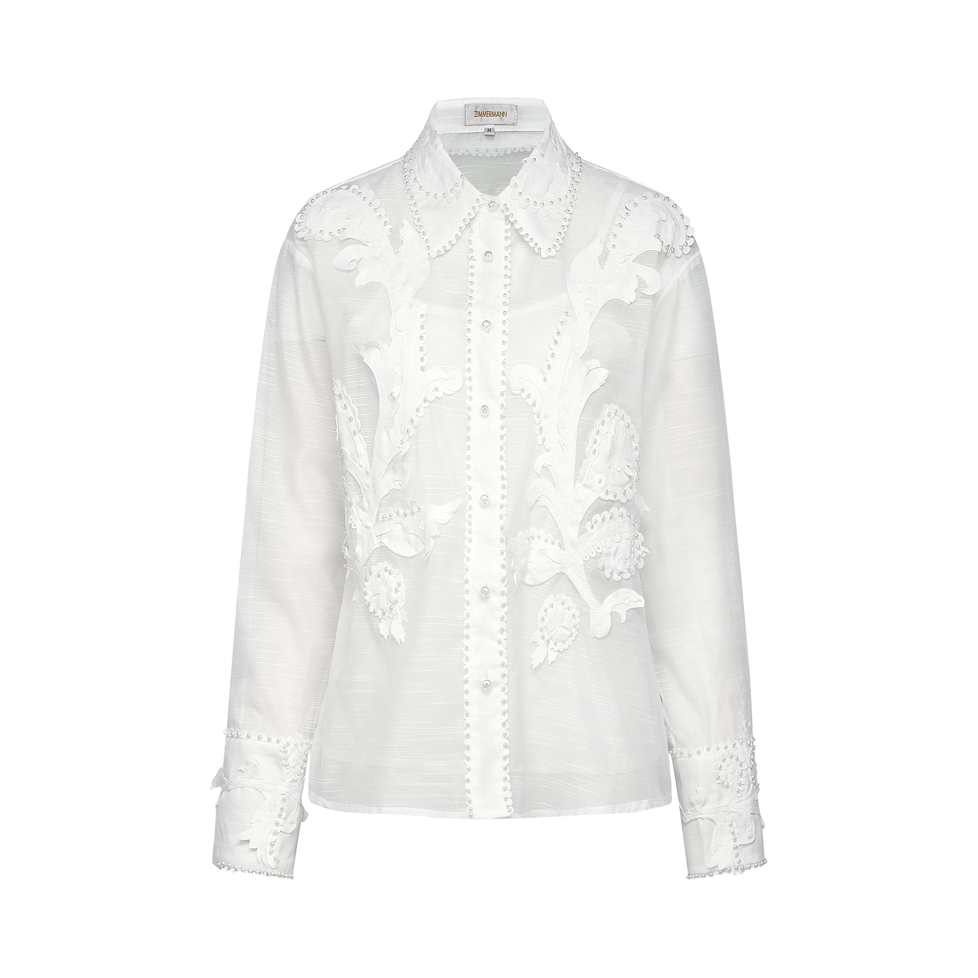 Isabeau lace embroidered shirt & skirt matching set