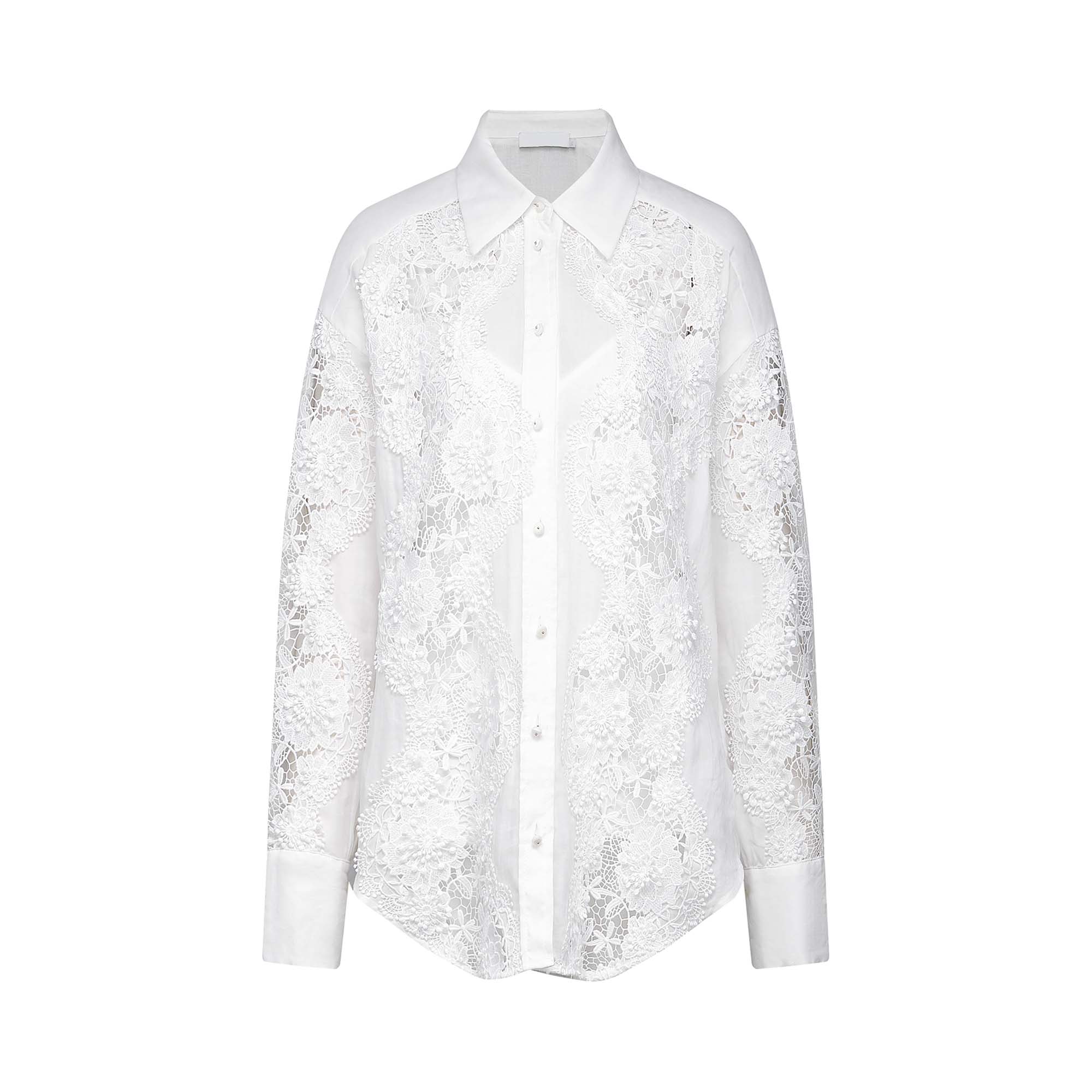 Axelle lace-embroidered cut-out shirt