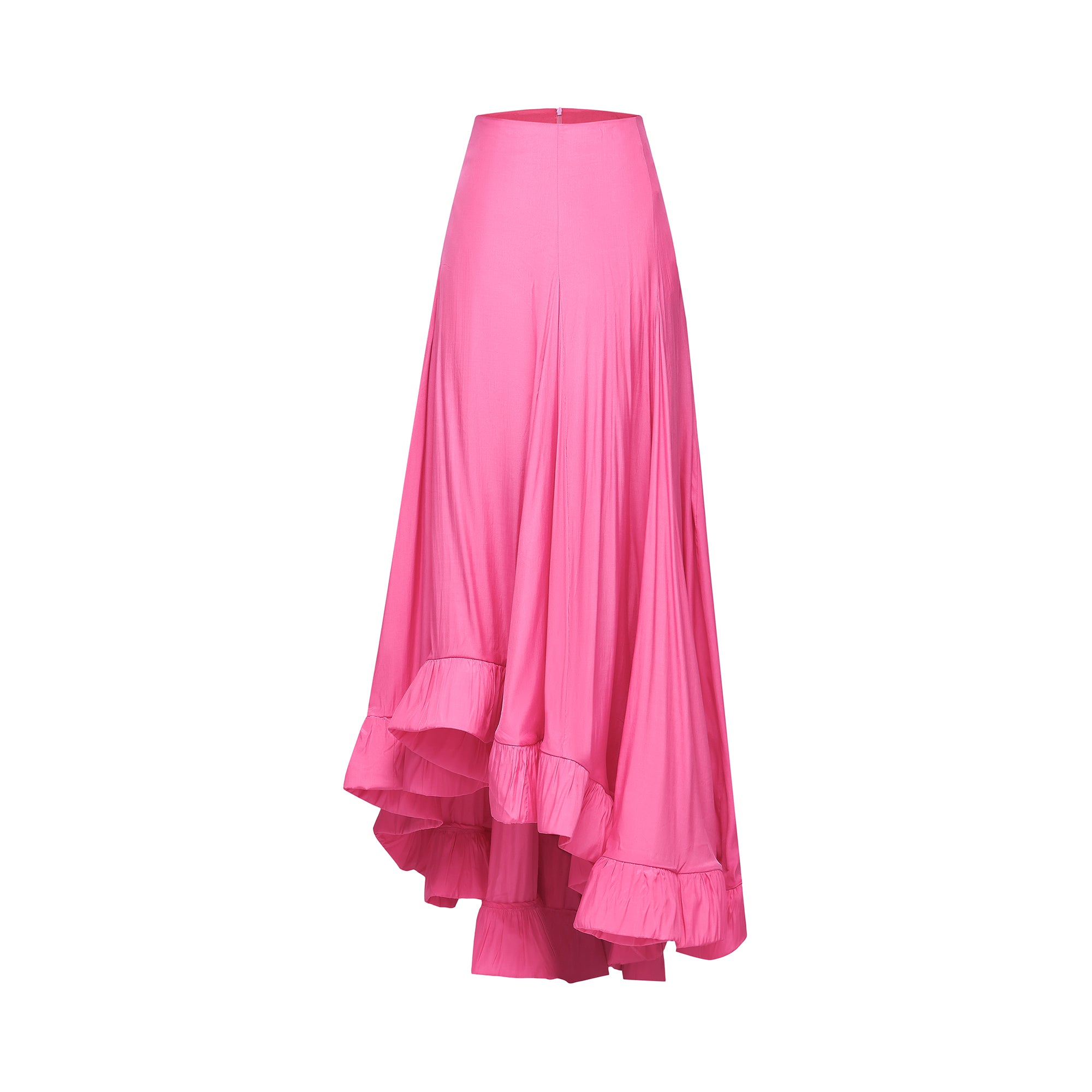 Mathilde pink ruffled top & skirt matching set