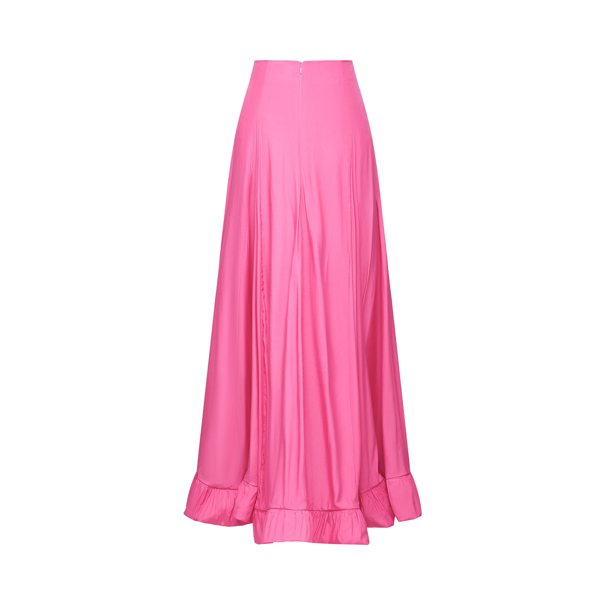 Mathilde pink ruffled top & skirt matching set