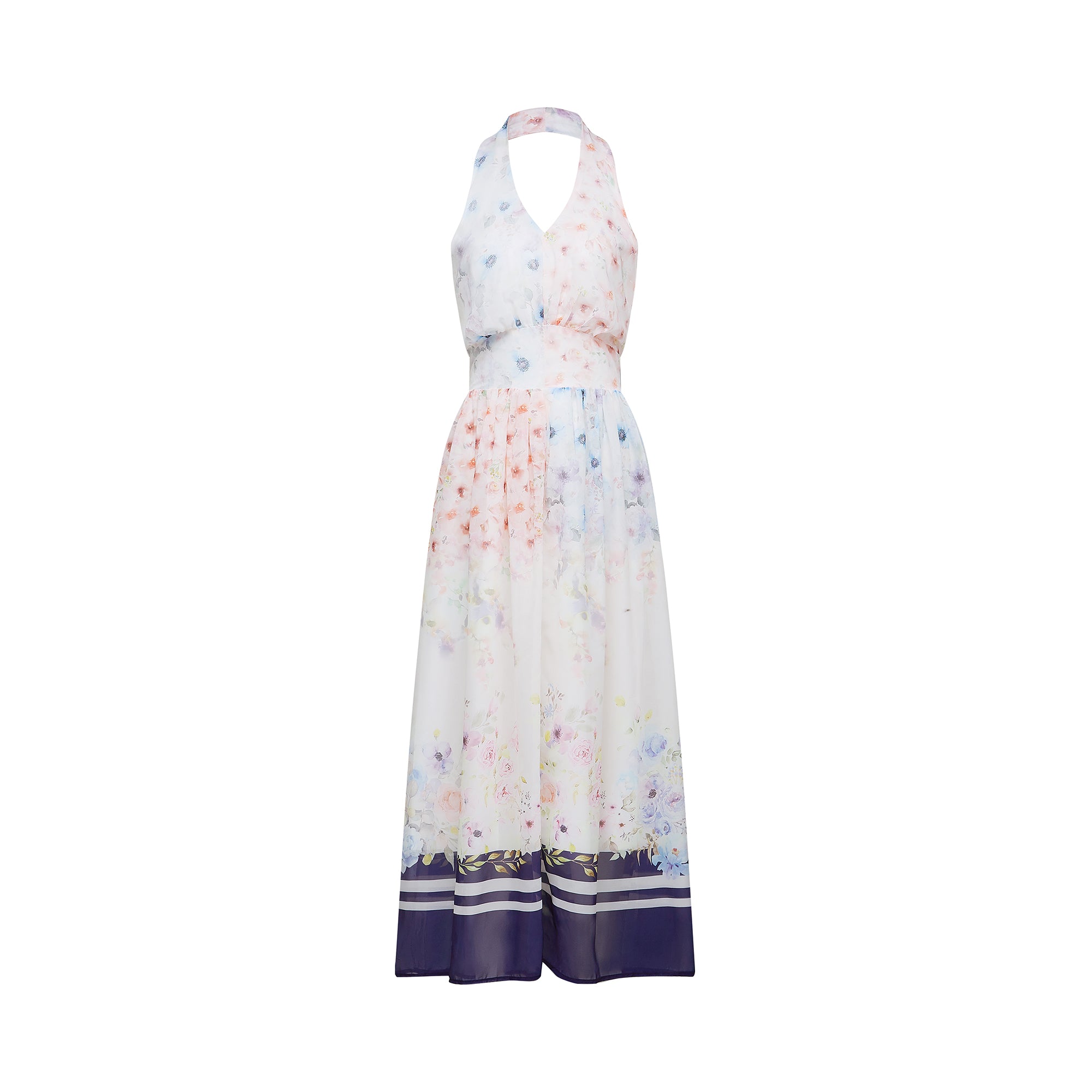 Odette floral-print semi-sheer midi dress