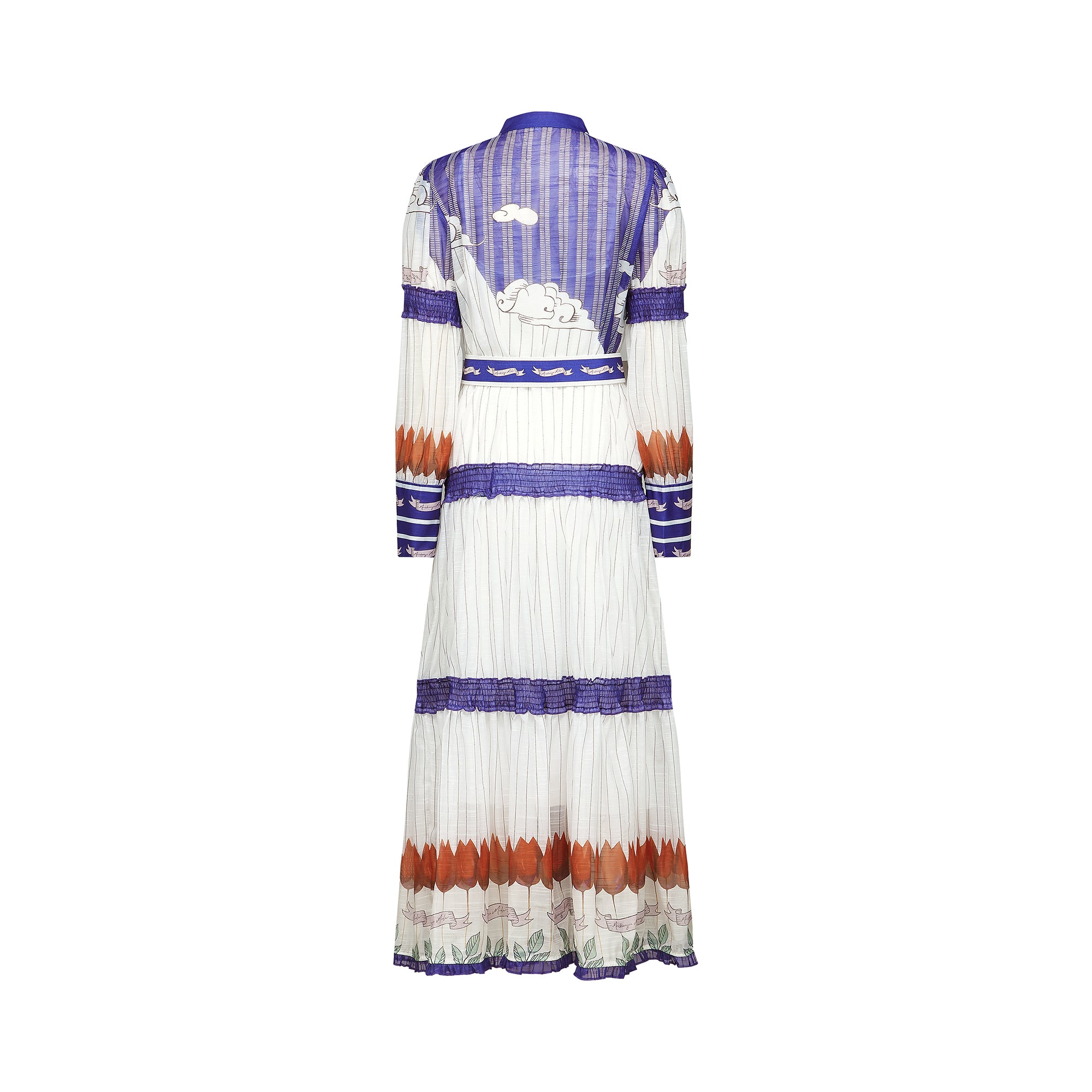 Raphaëlle color-block pattern-print midi dress