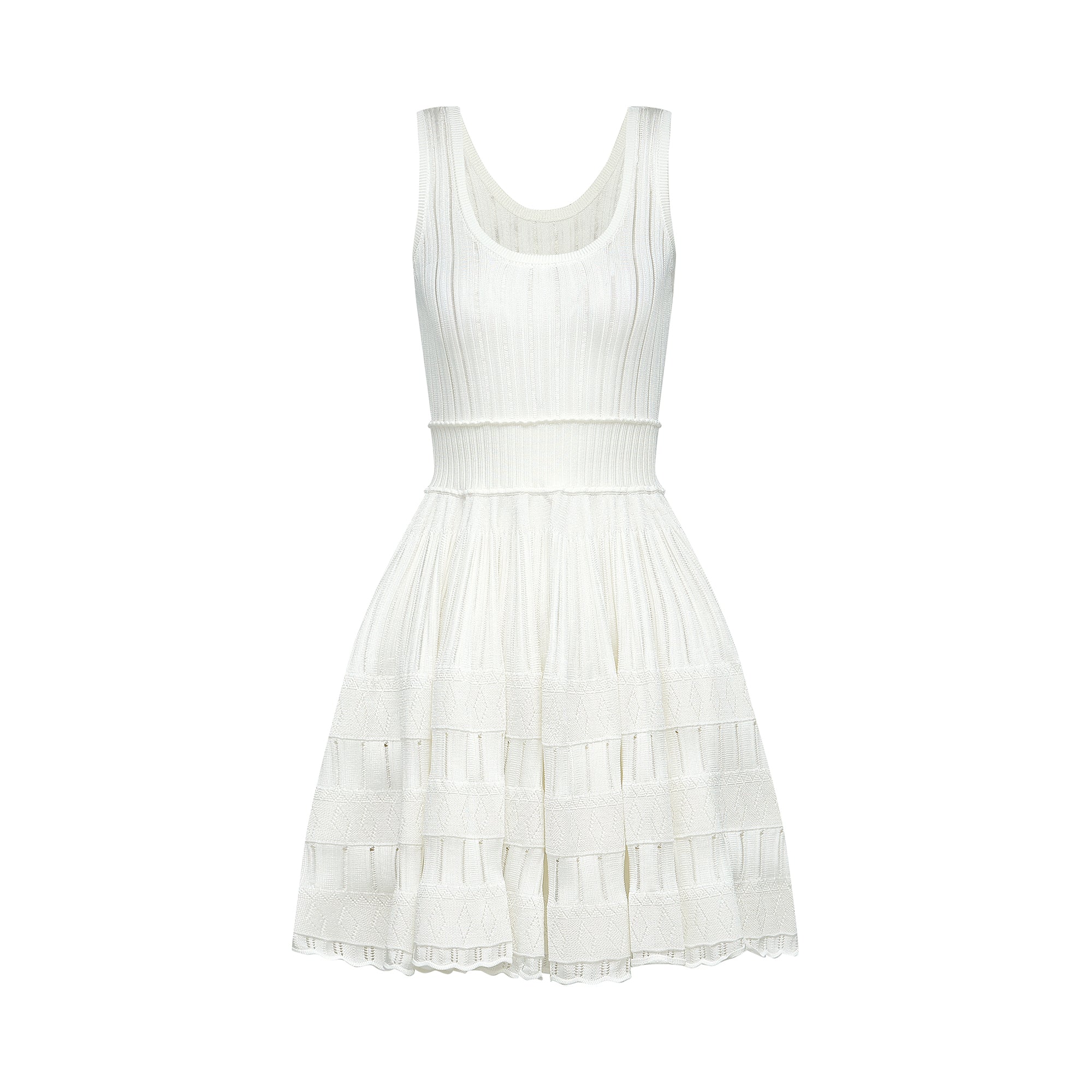 Noémie white cut-out pleated mini dress