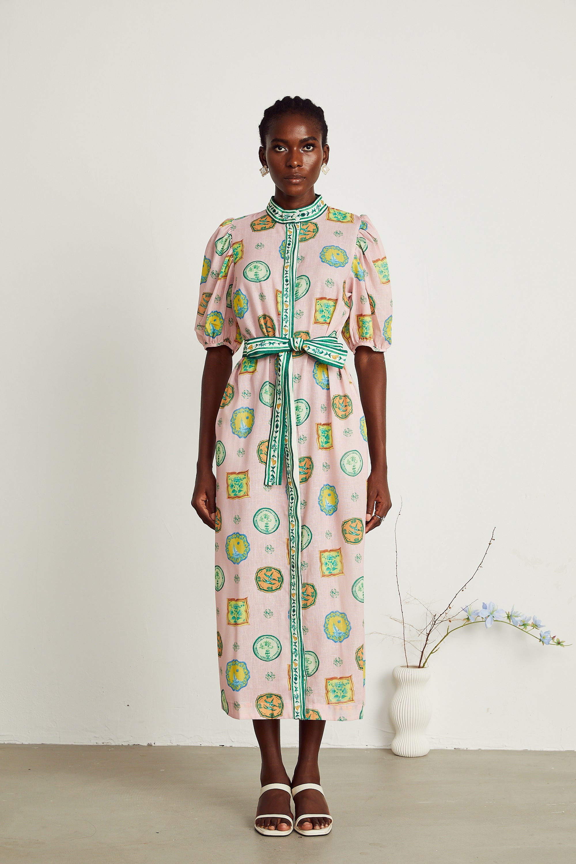 Bérengère pattern-print midi dress