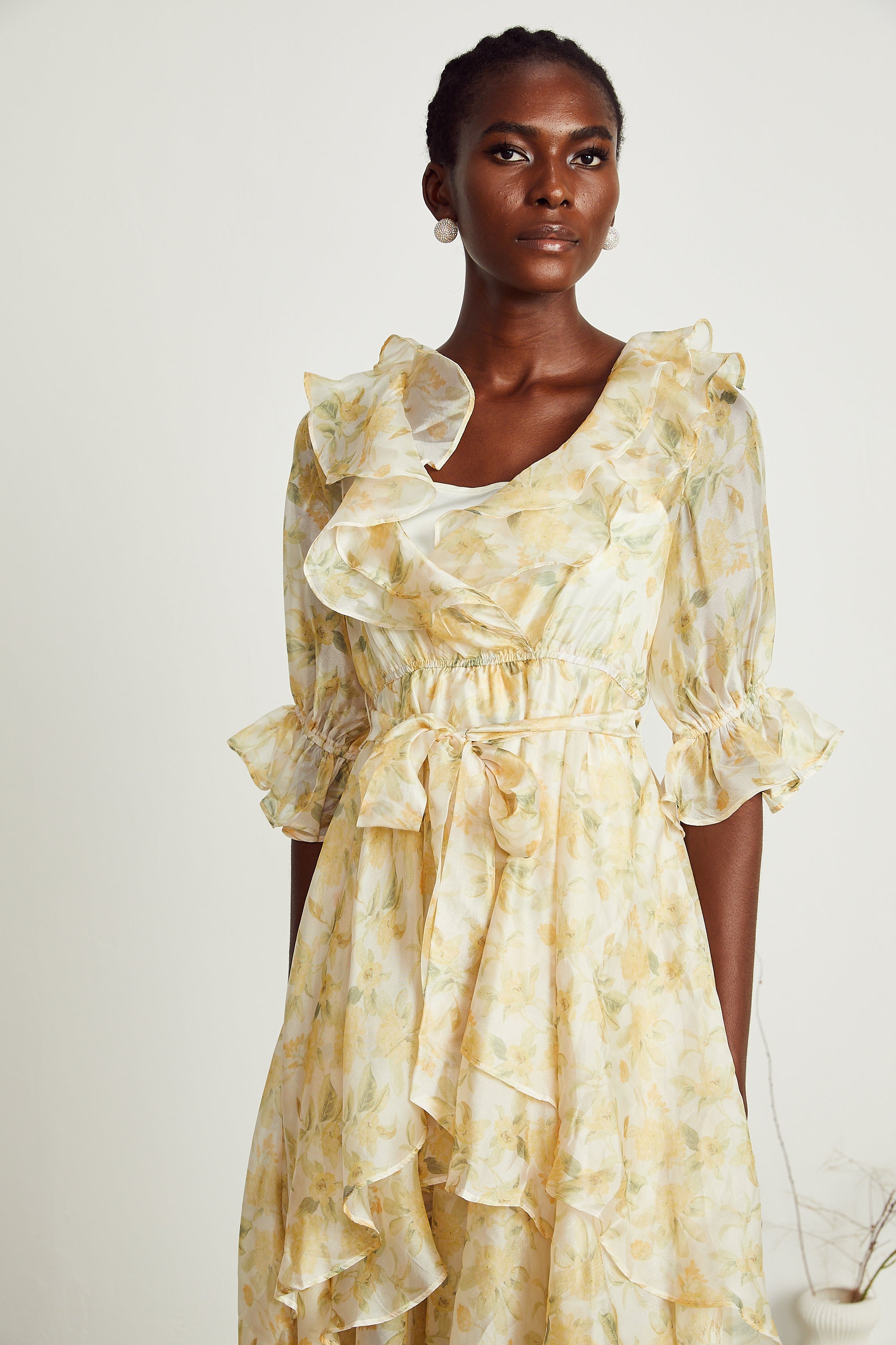 Amélie floral-print ruffled midi dress