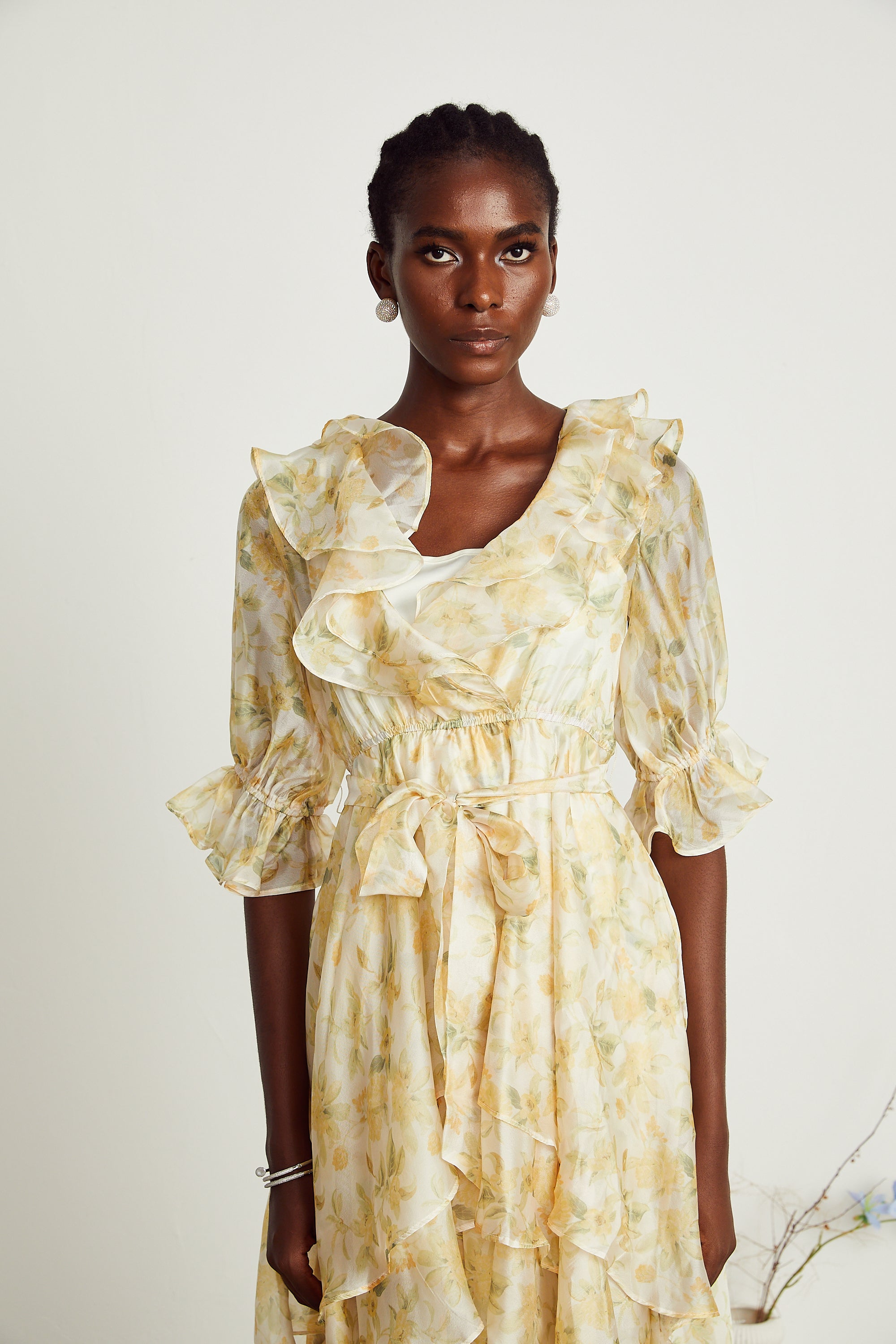 Amélie floral-print ruffled midi dress