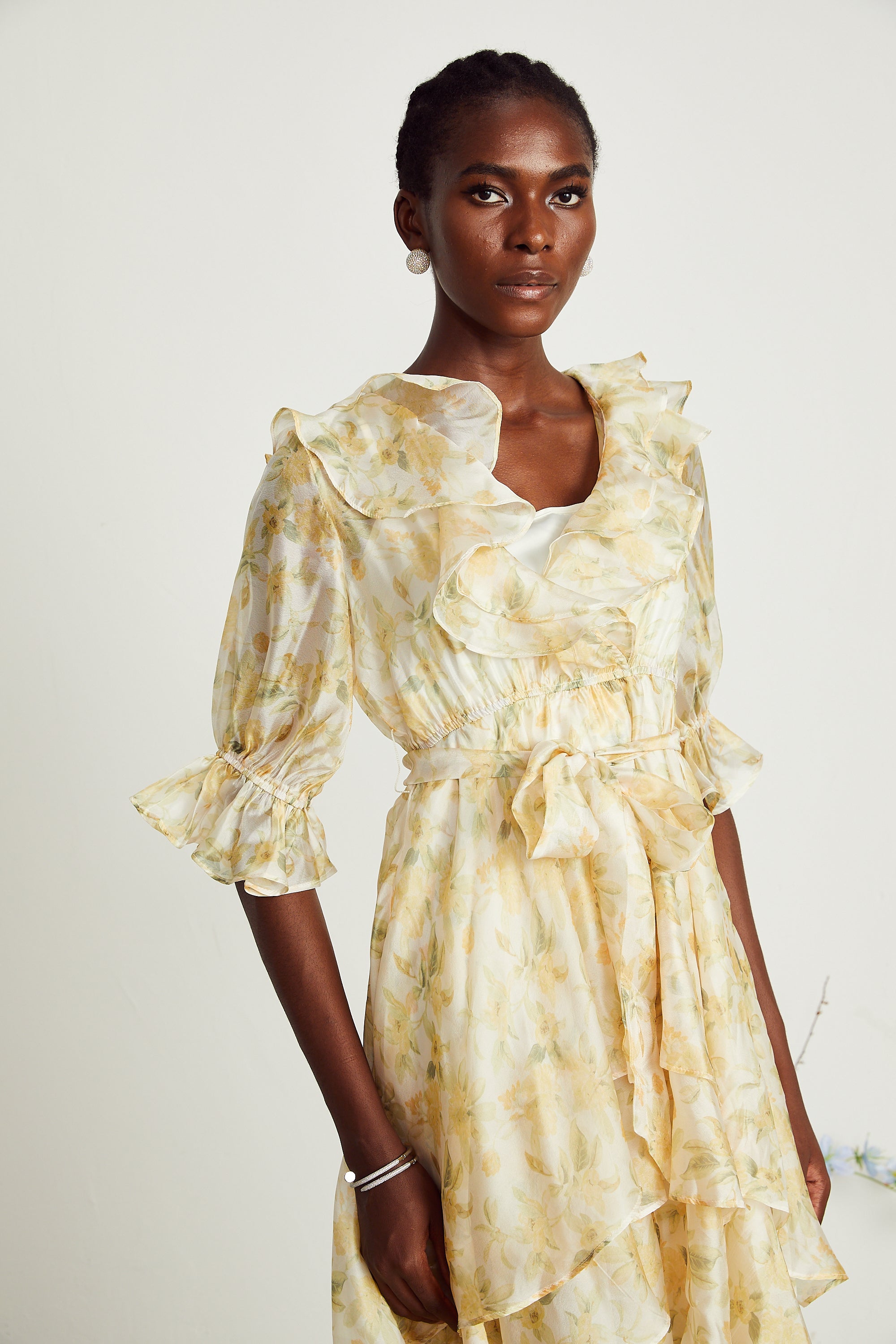 Amélie floral-print ruffled midi dress