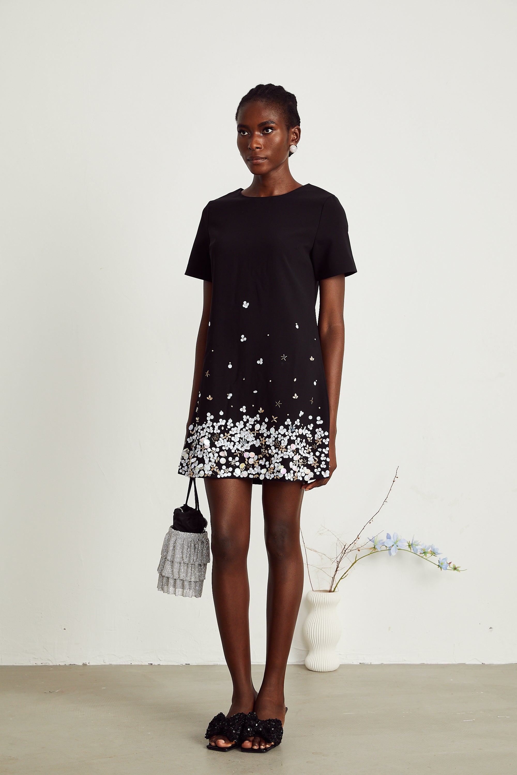 Rachel crystal-embellished mini dress