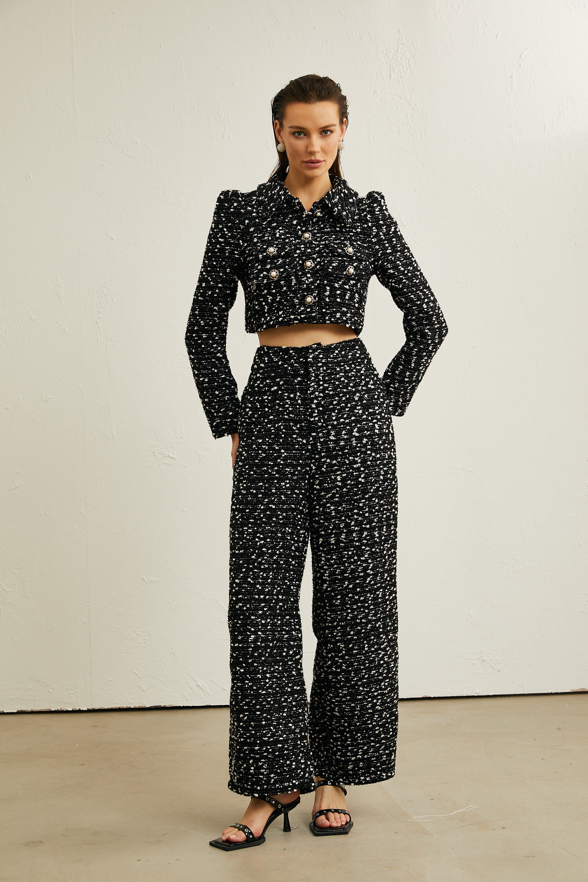 Martine tweed jacket & trousers matching set