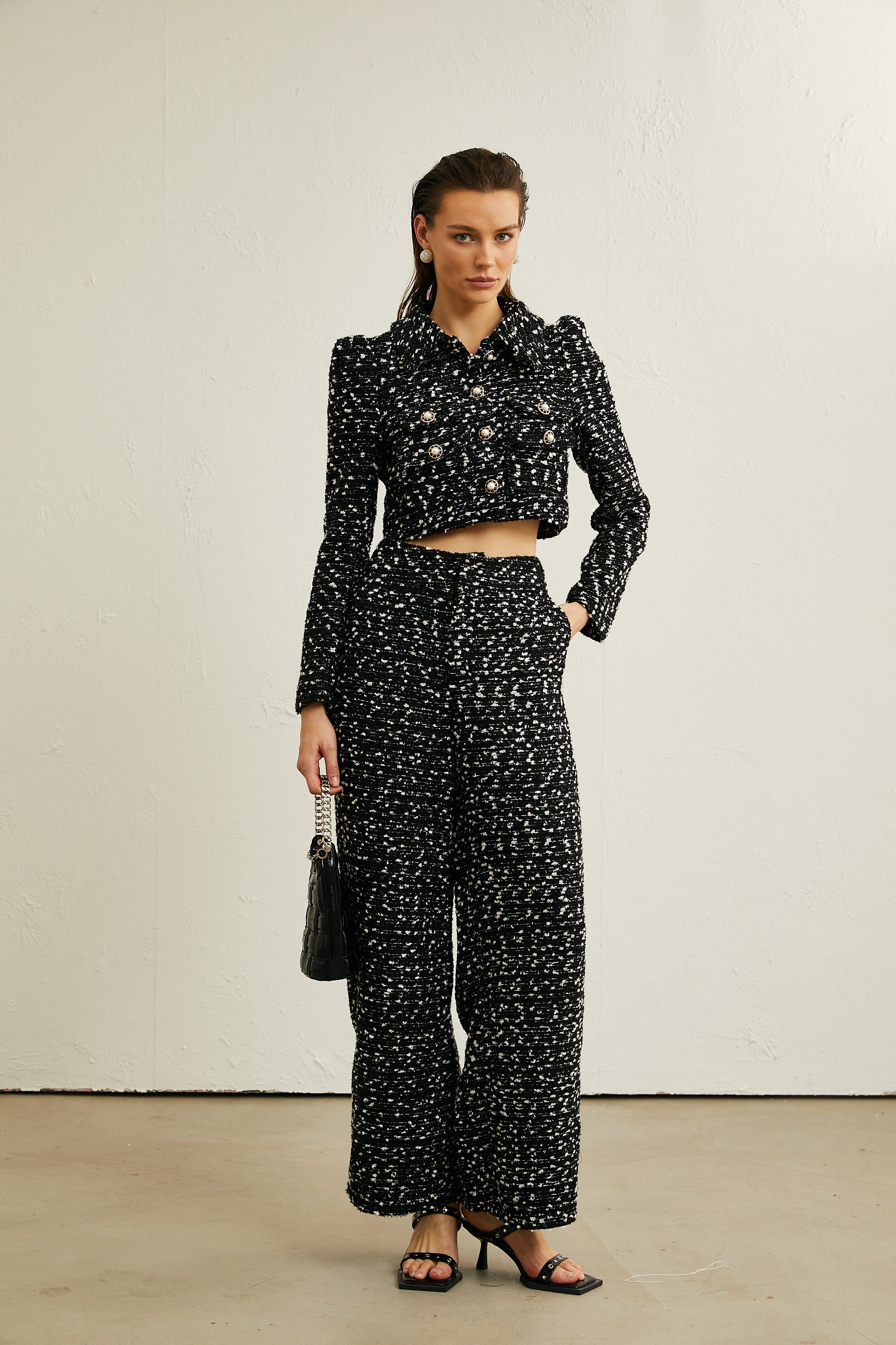 Martine tweed jacket & trousers matching set