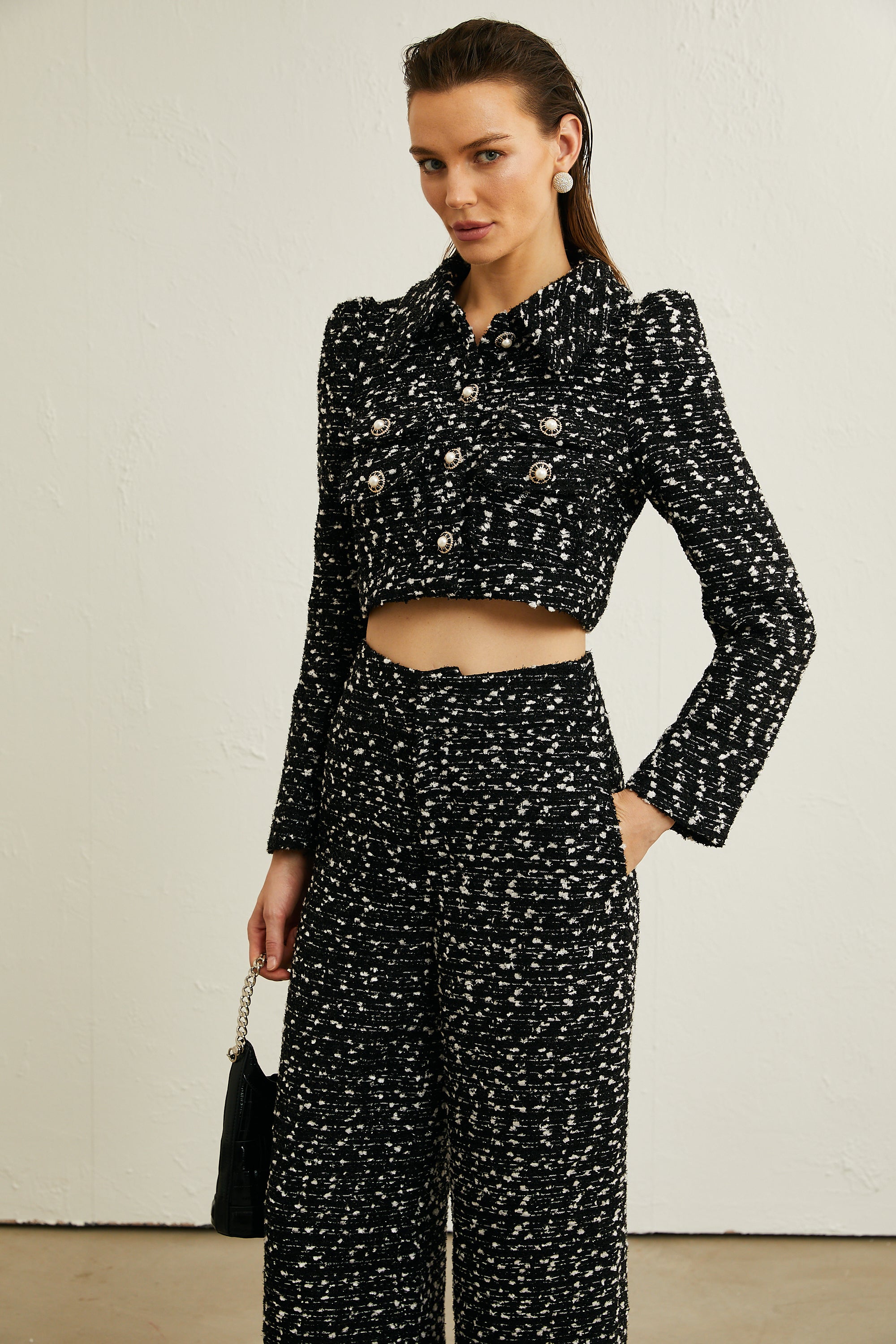 Martine tweed jacket & trousers matching set