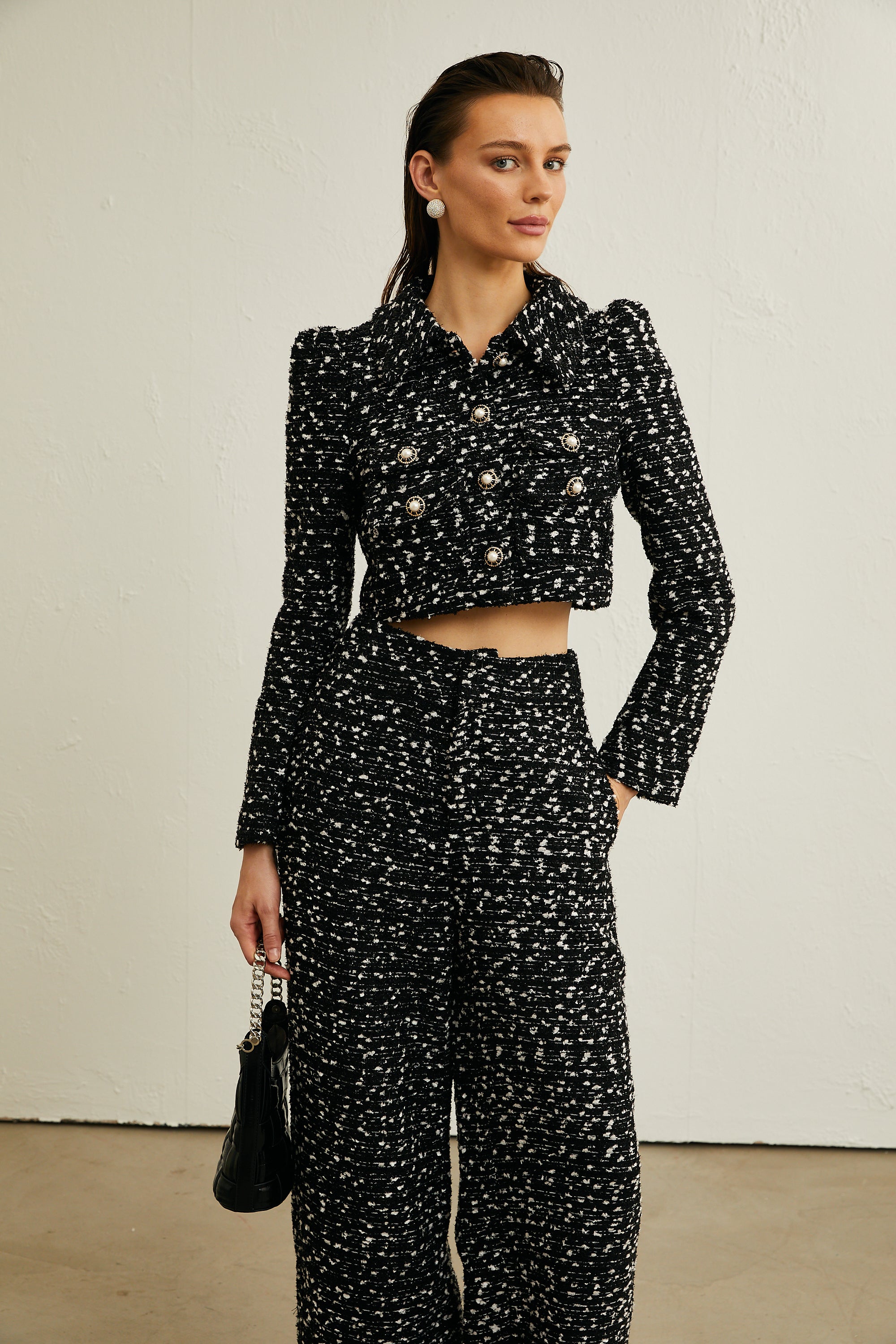 Martine tweed jacket & trousers matching set