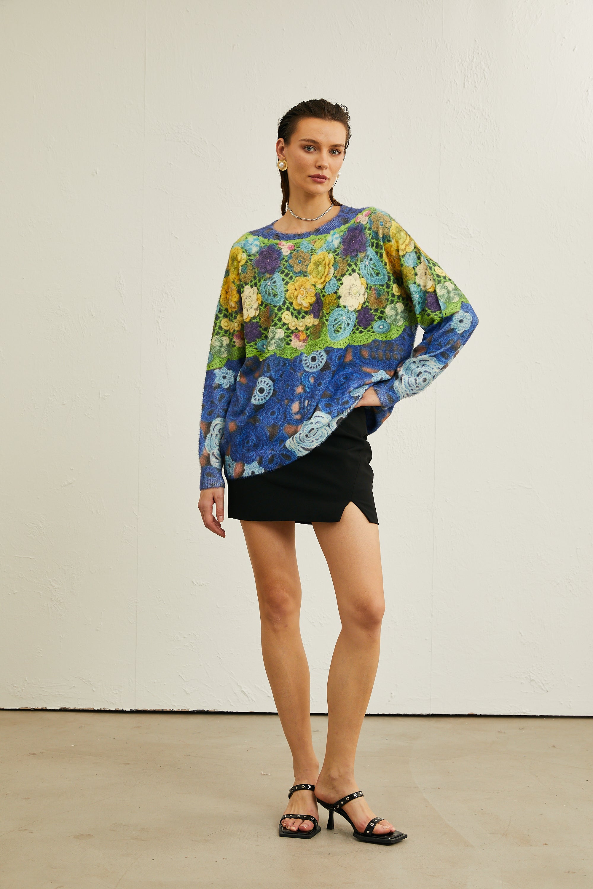 Nouria floral-print sweater