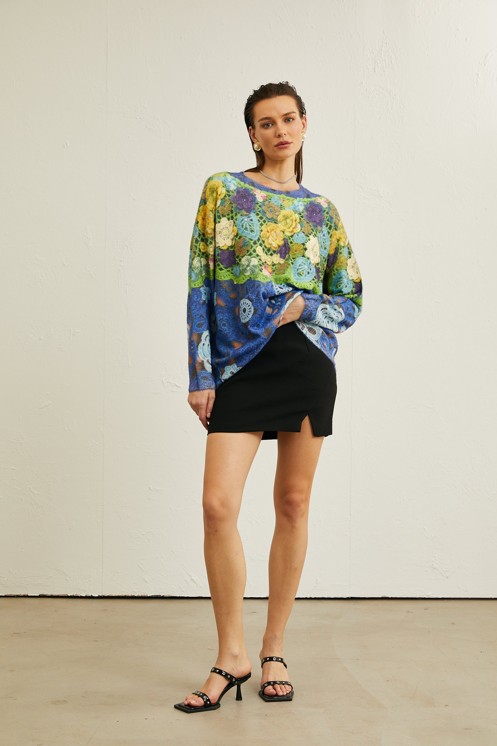 Nouria floral-print sweater