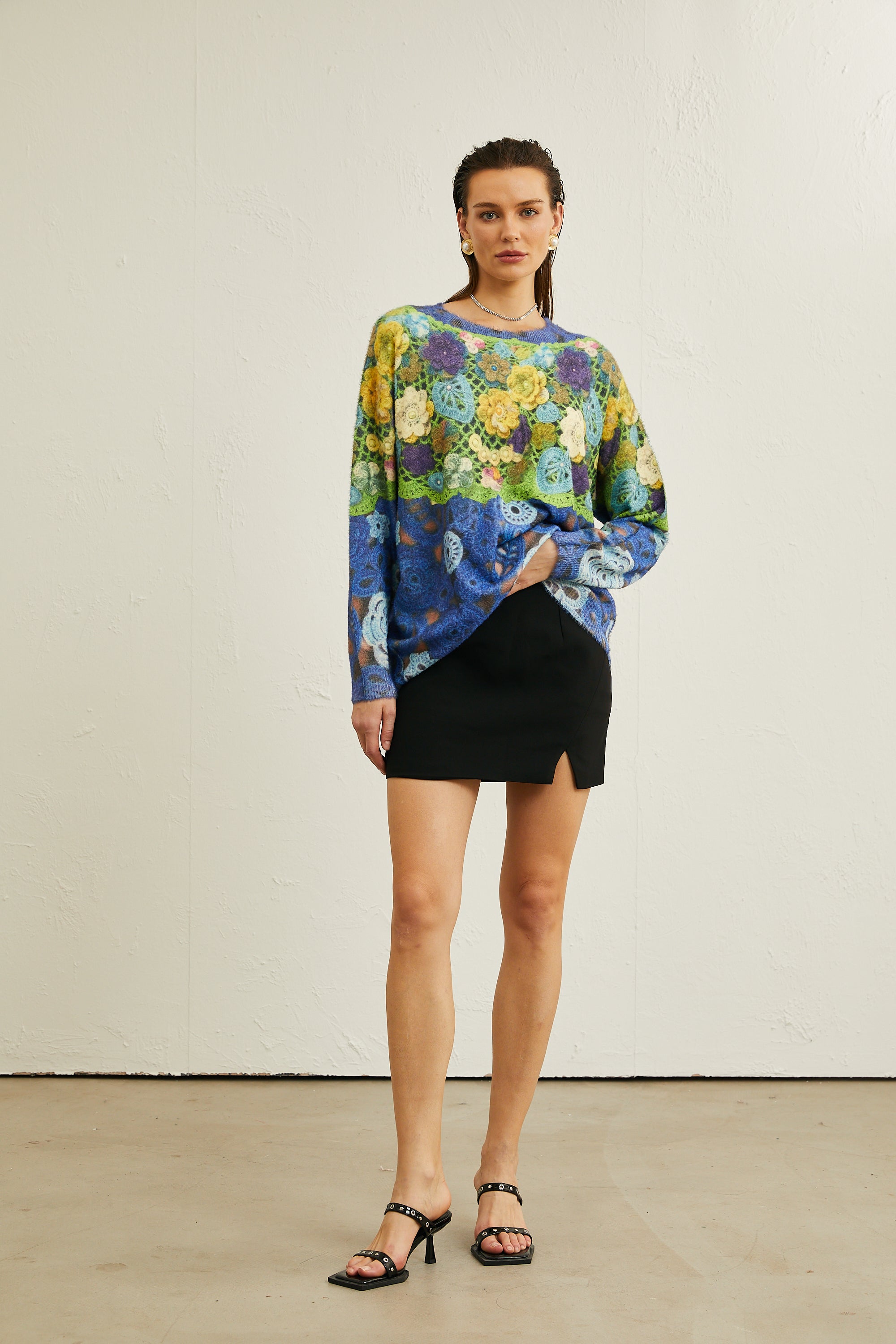 Nouria floral-print sweater