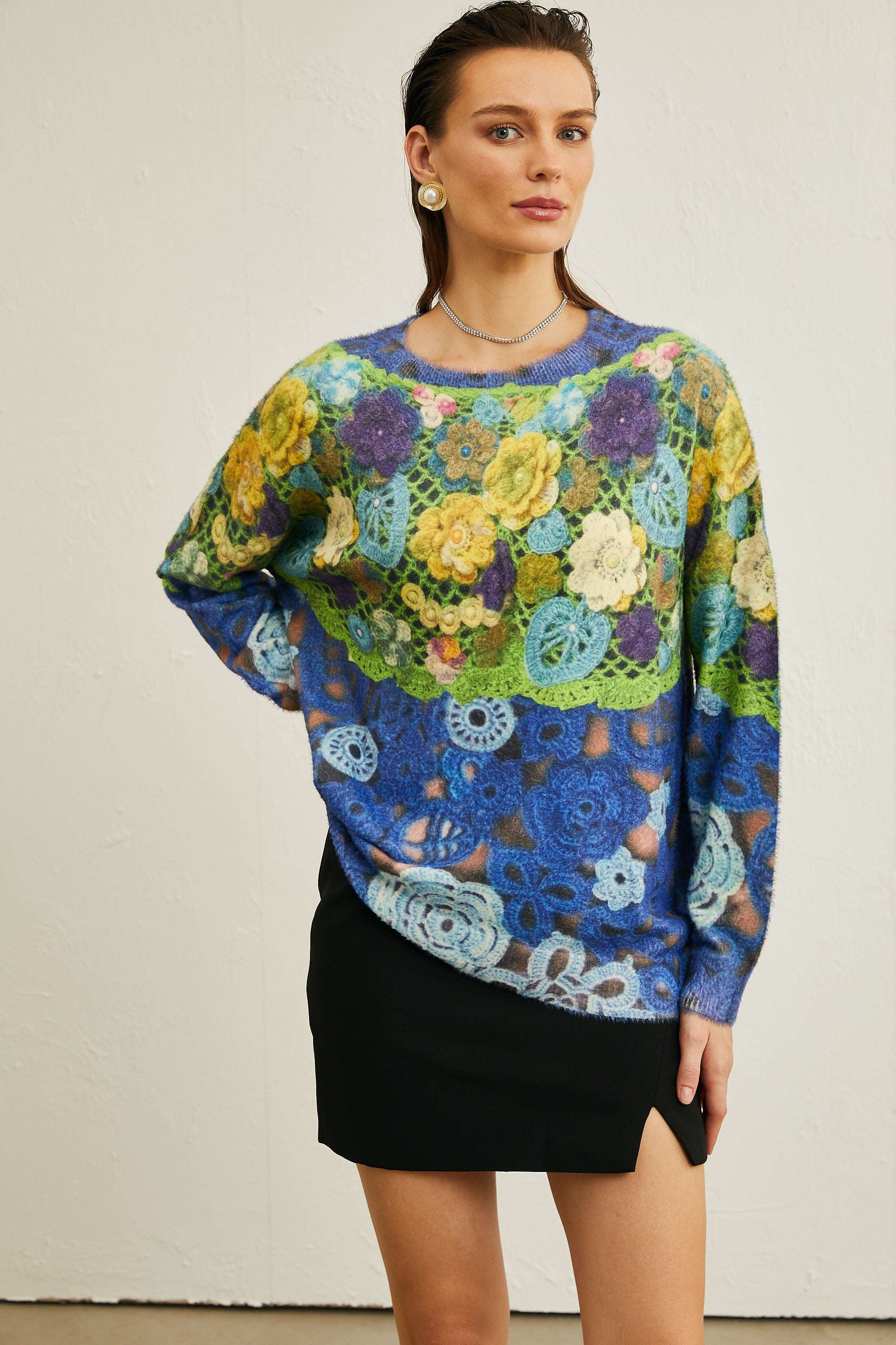 Nouria floral-print sweater