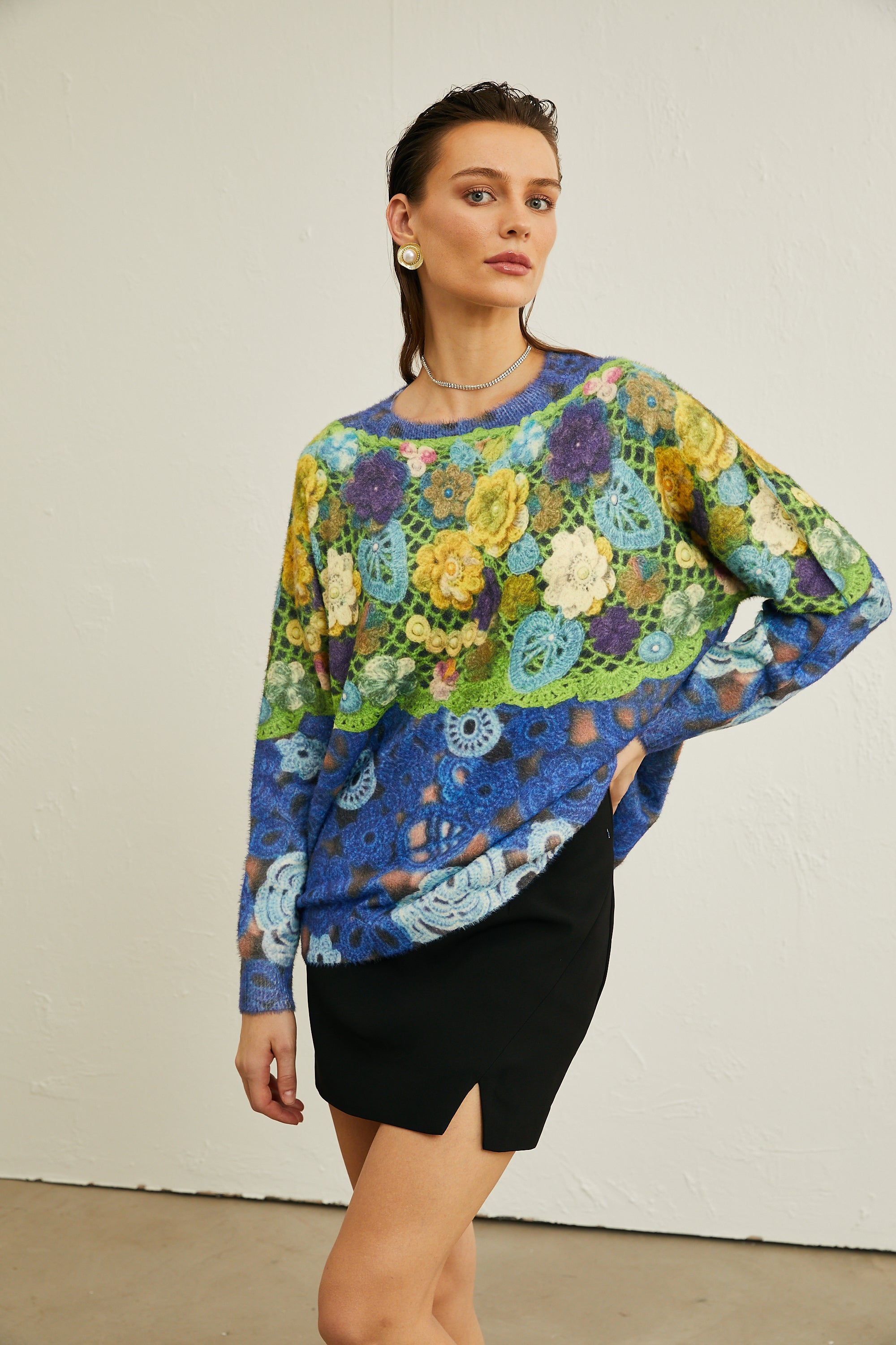 Nouria floral-print sweater