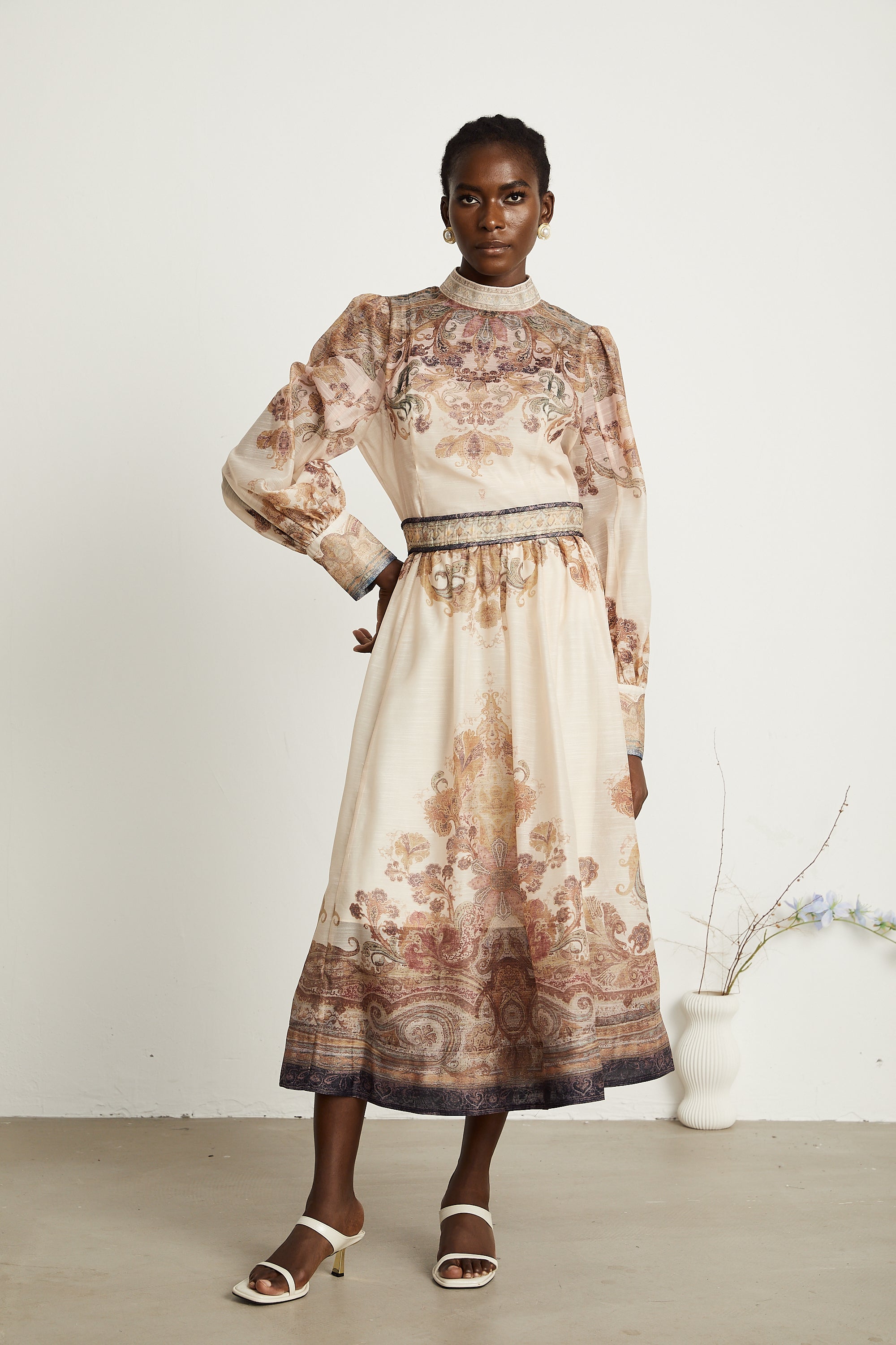 Esmée paisley-print blouse & skirt matching set