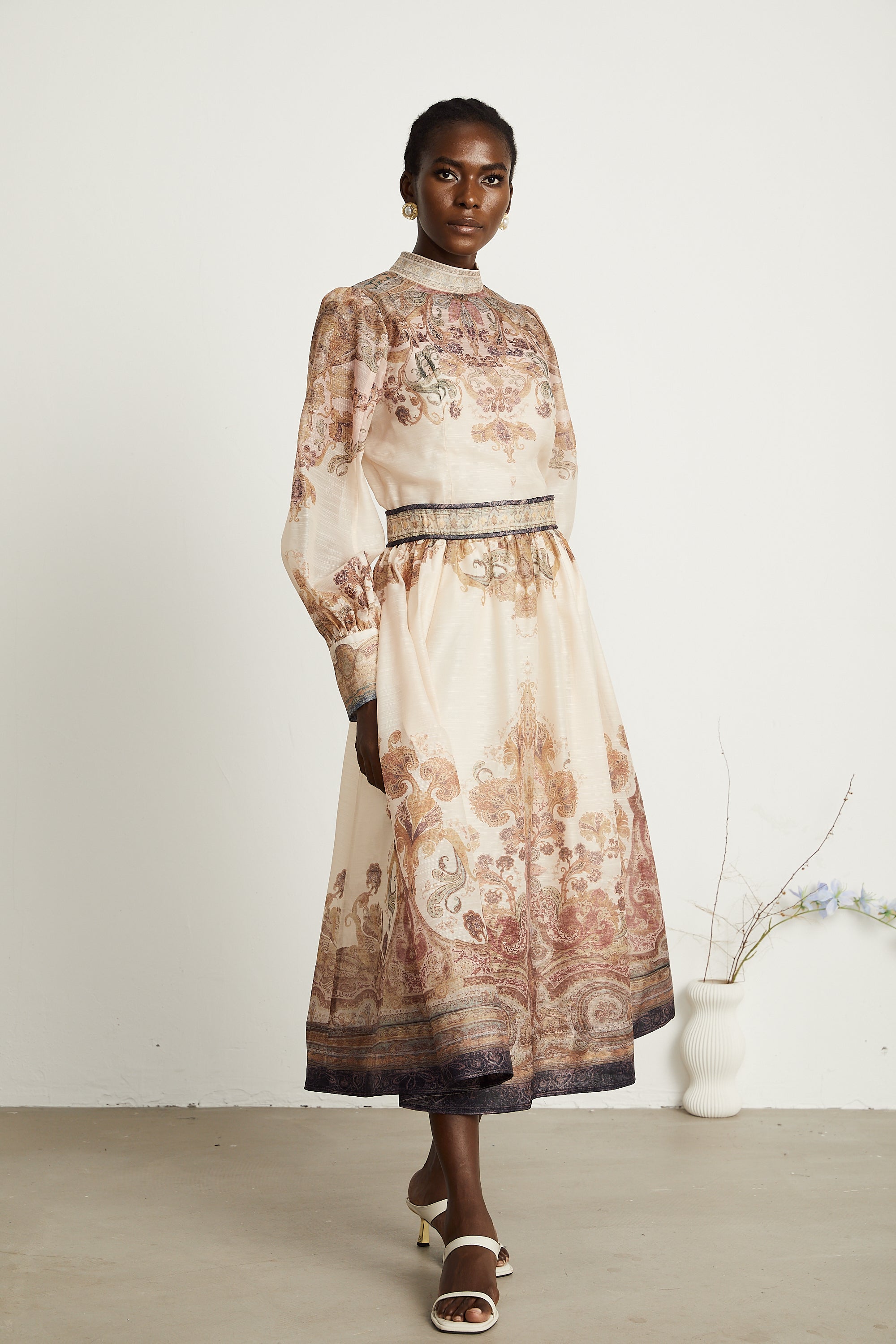 Esmée paisley-print blouse & skirt matching set