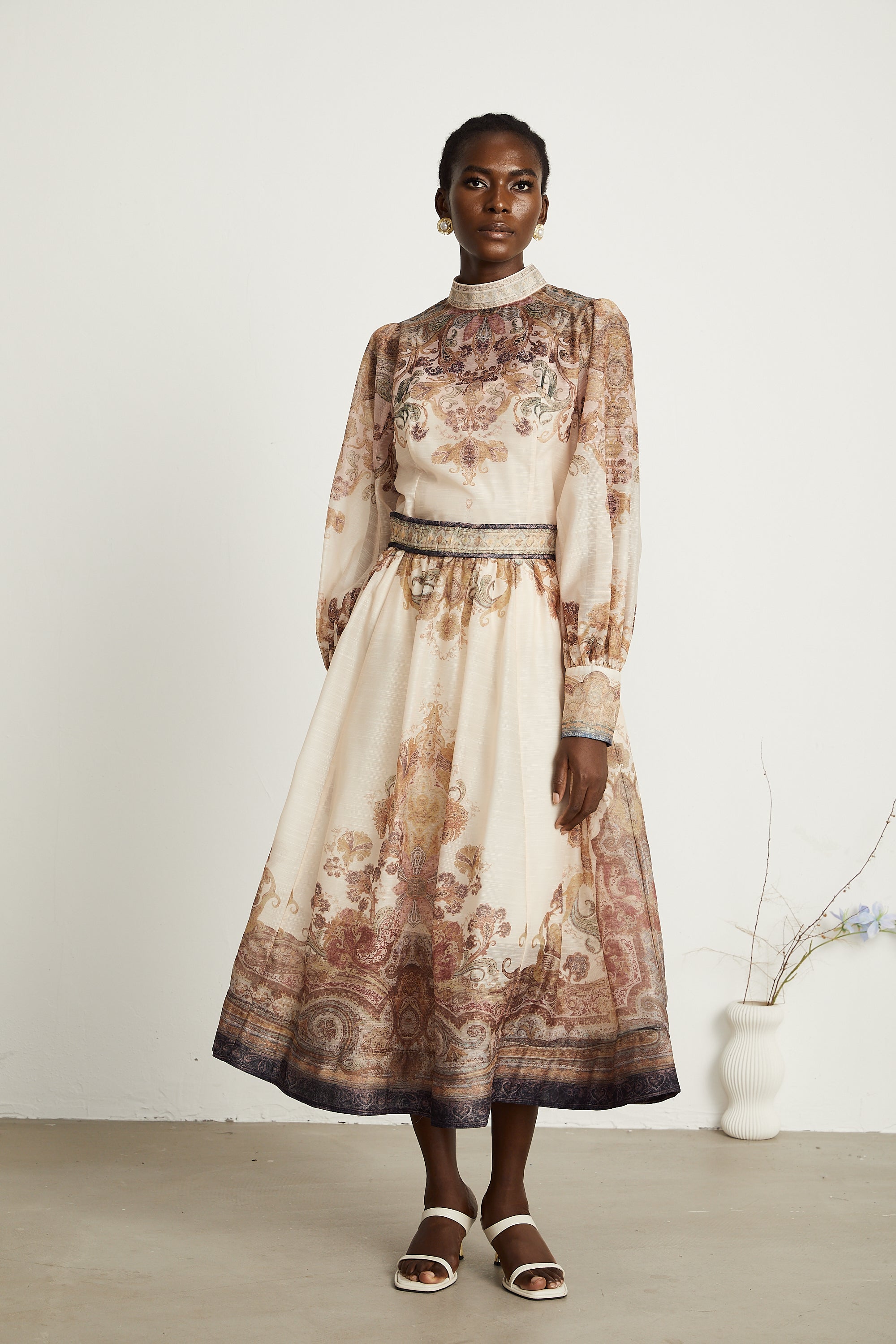 Esmée paisley-print blouse & skirt matching set