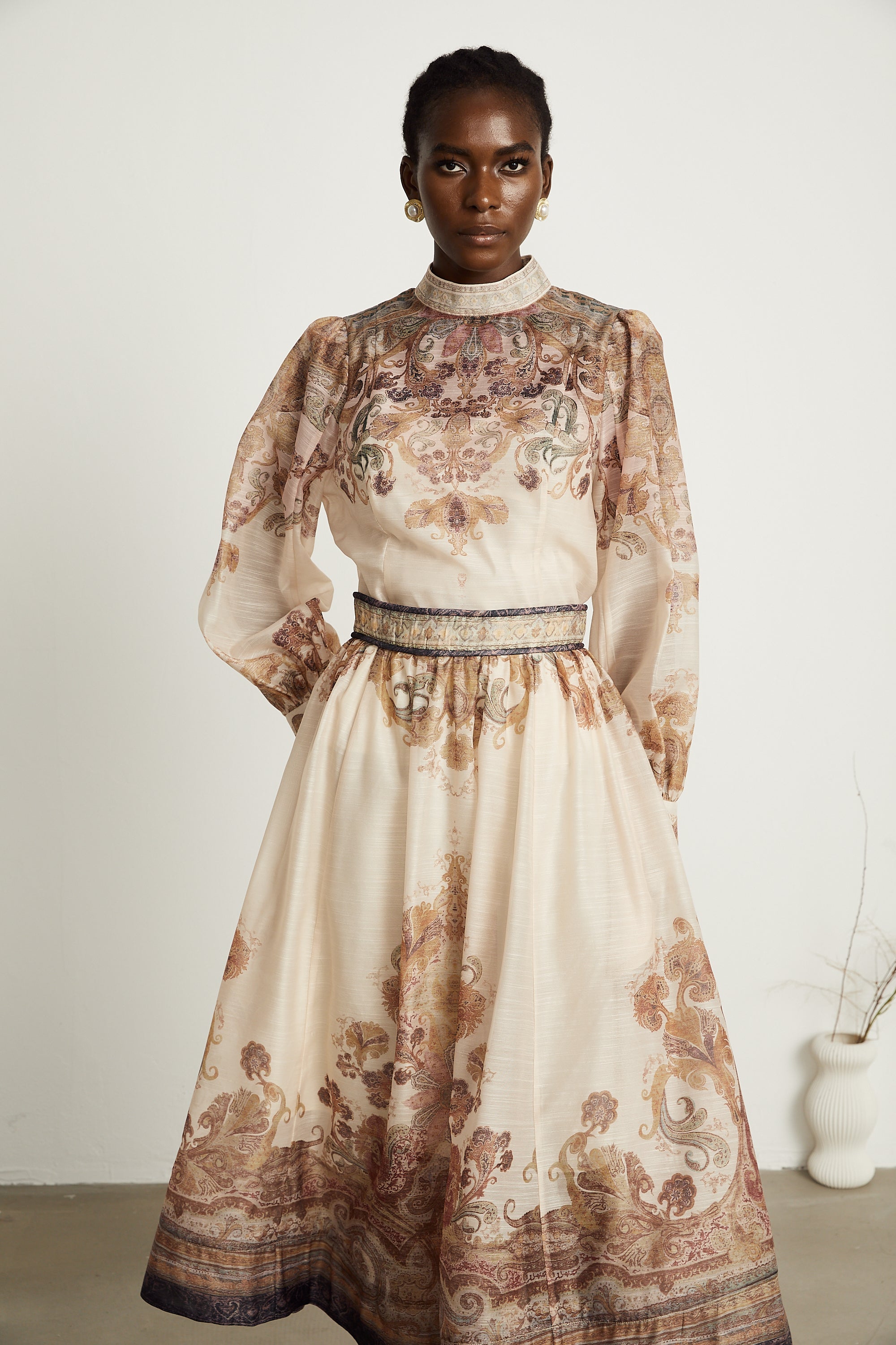 Esmée paisley-print blouse & skirt matching set