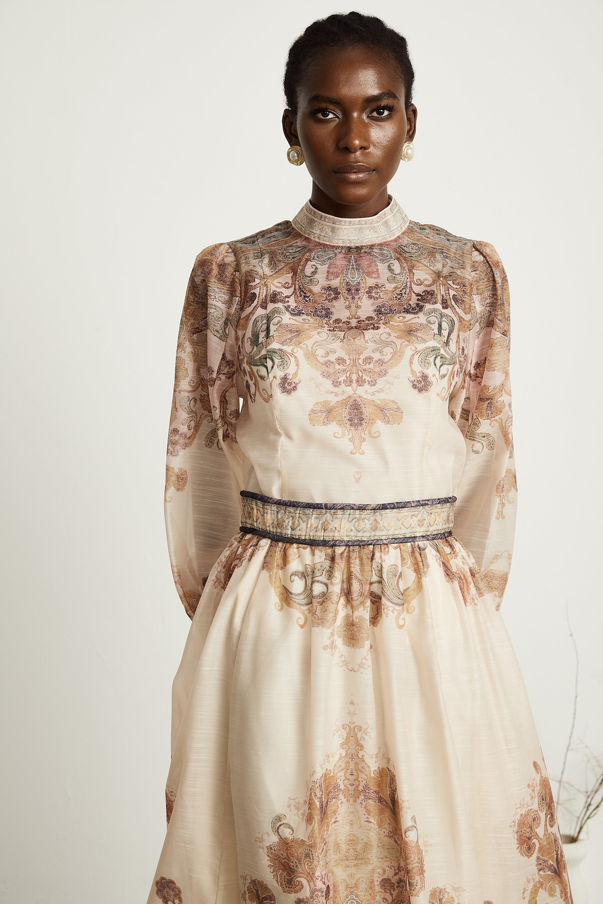 Esmée paisley-print blouse & skirt matching set