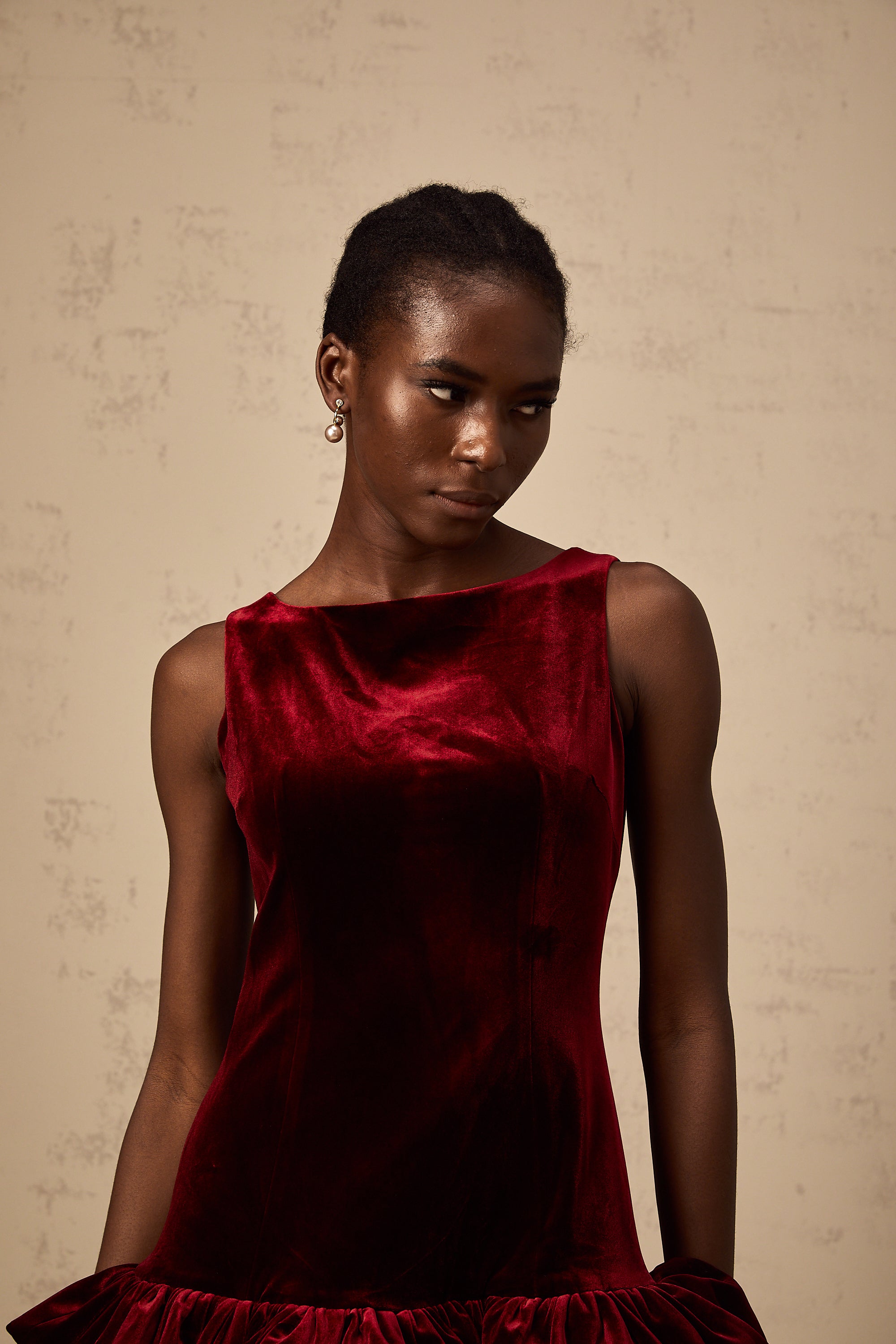 red peplum