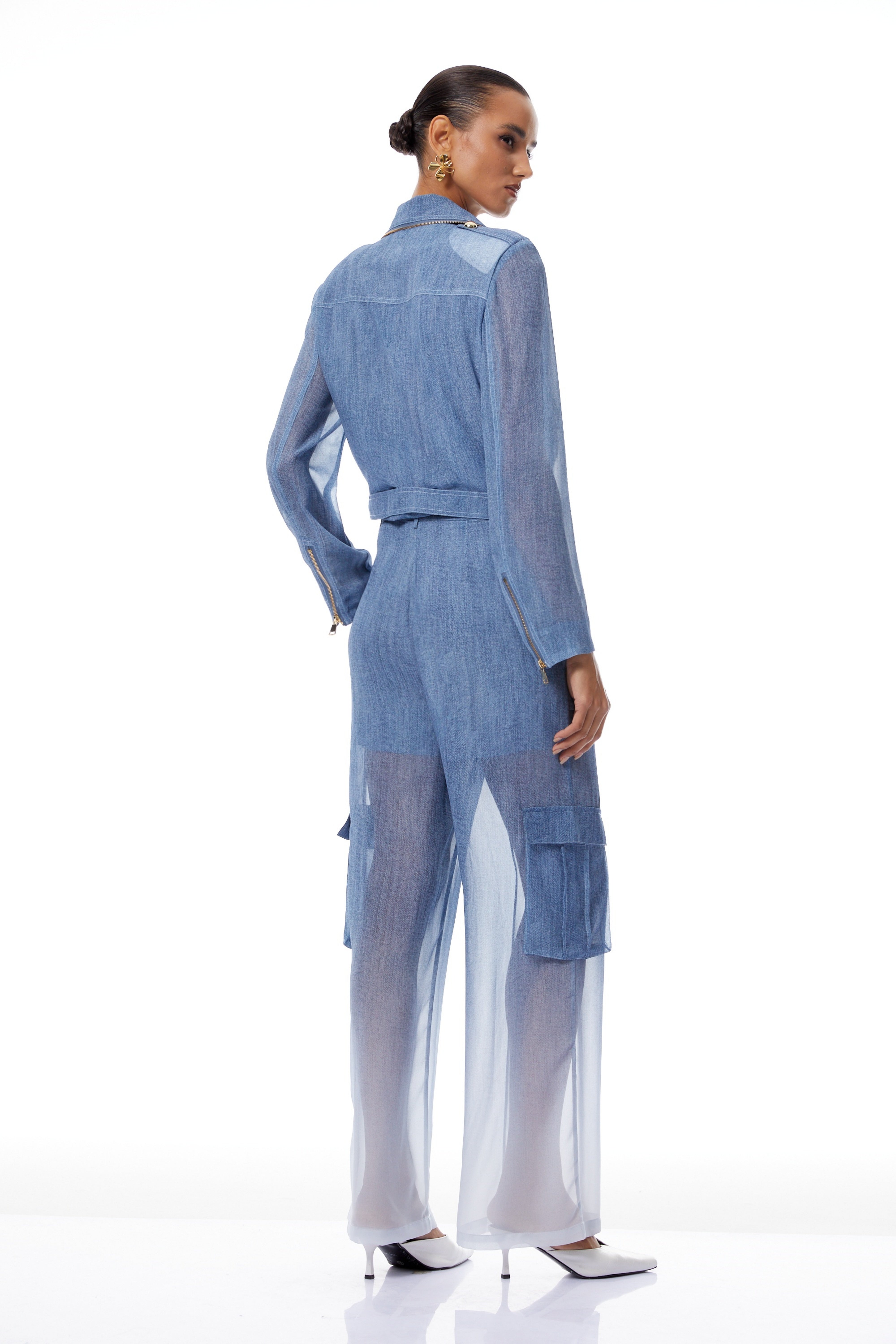 طقم دوريان بلو جاكيت جينز بسحاب