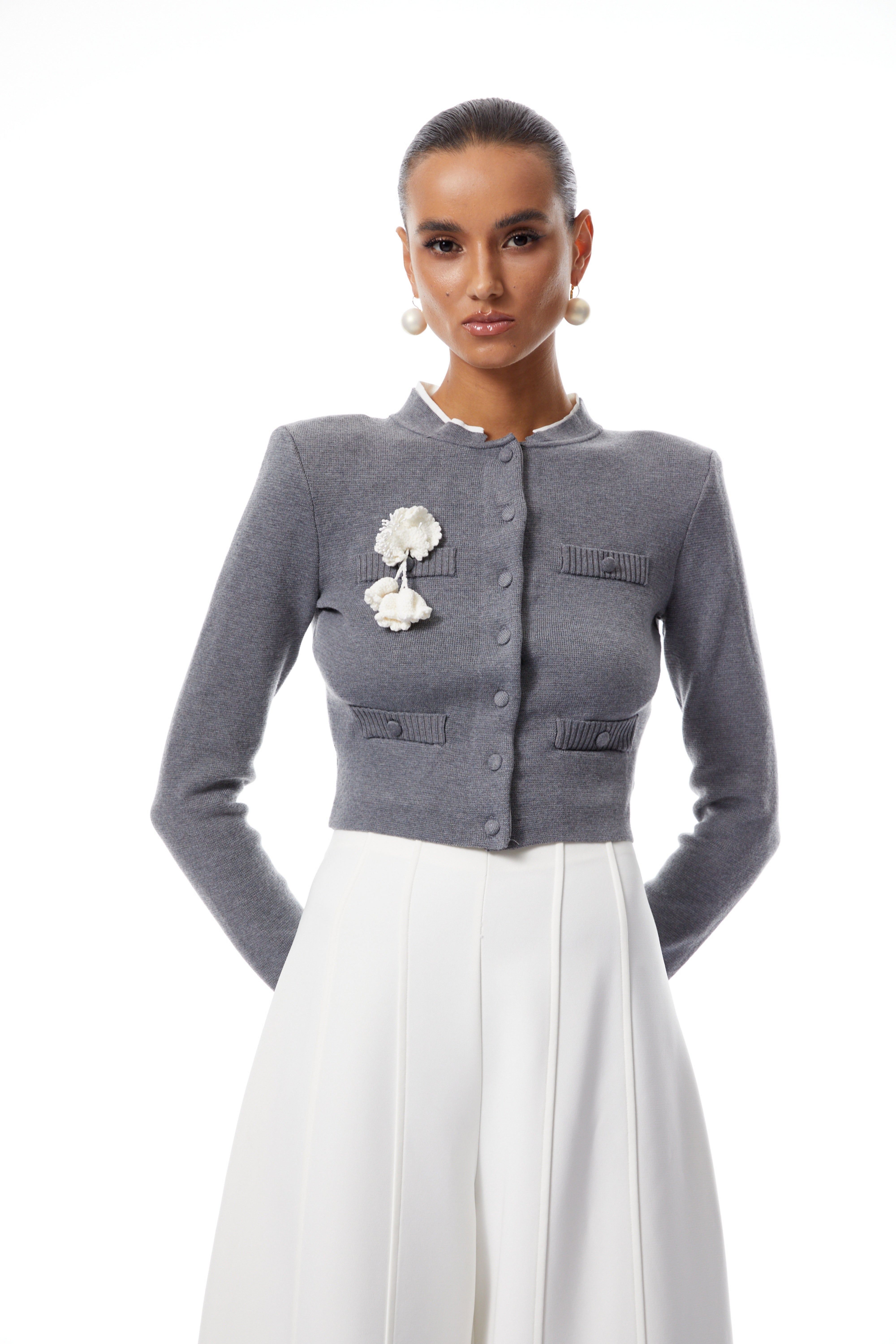 meltthelady cropped jersey II グレー 新品未使用 melt the lady cropped jersey ブラック×グレー