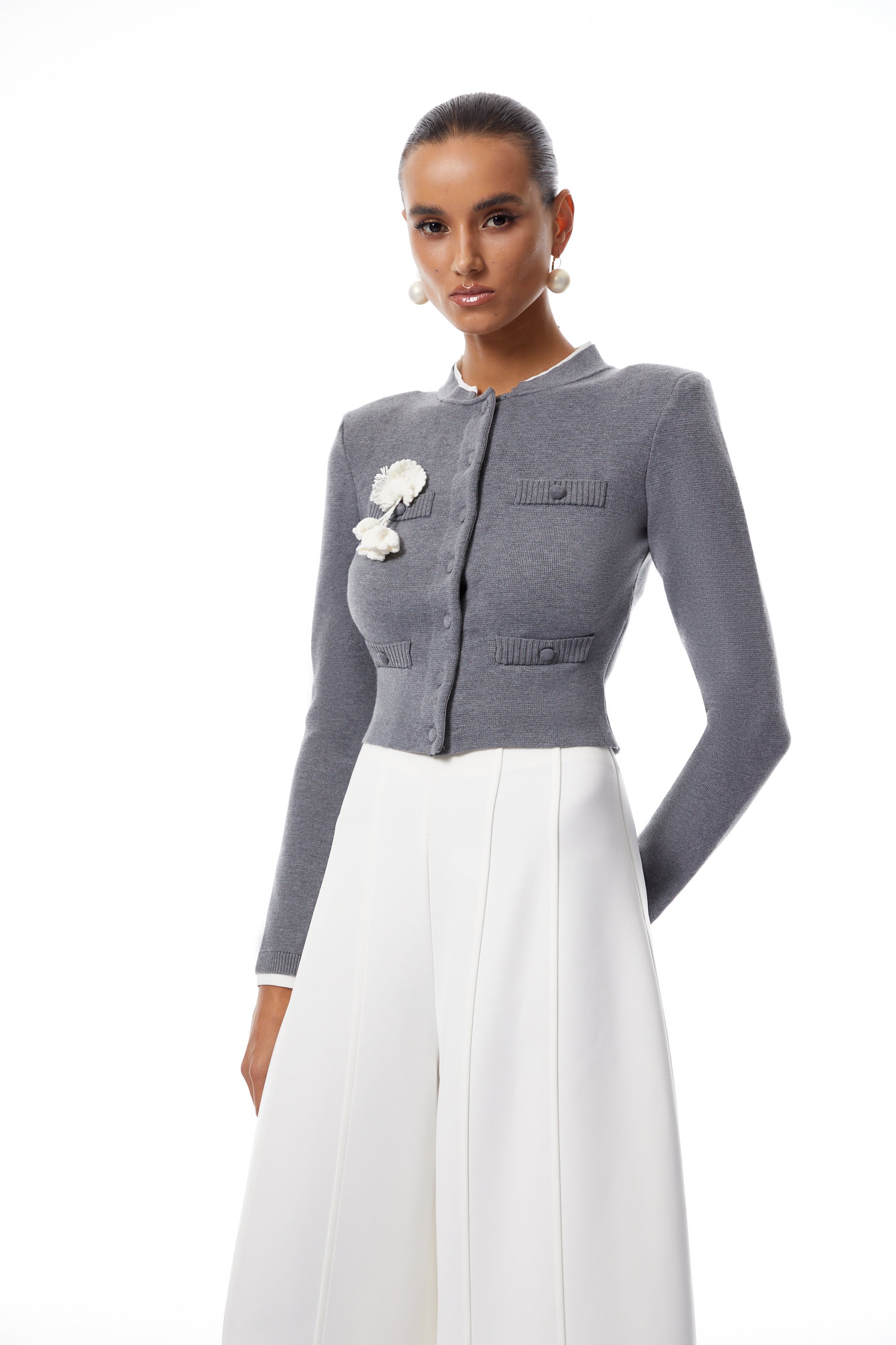 ロゼミューズ Bijou knit mini onepiece gray Bijou knit mini onepiece – BUNNY APARTMENT